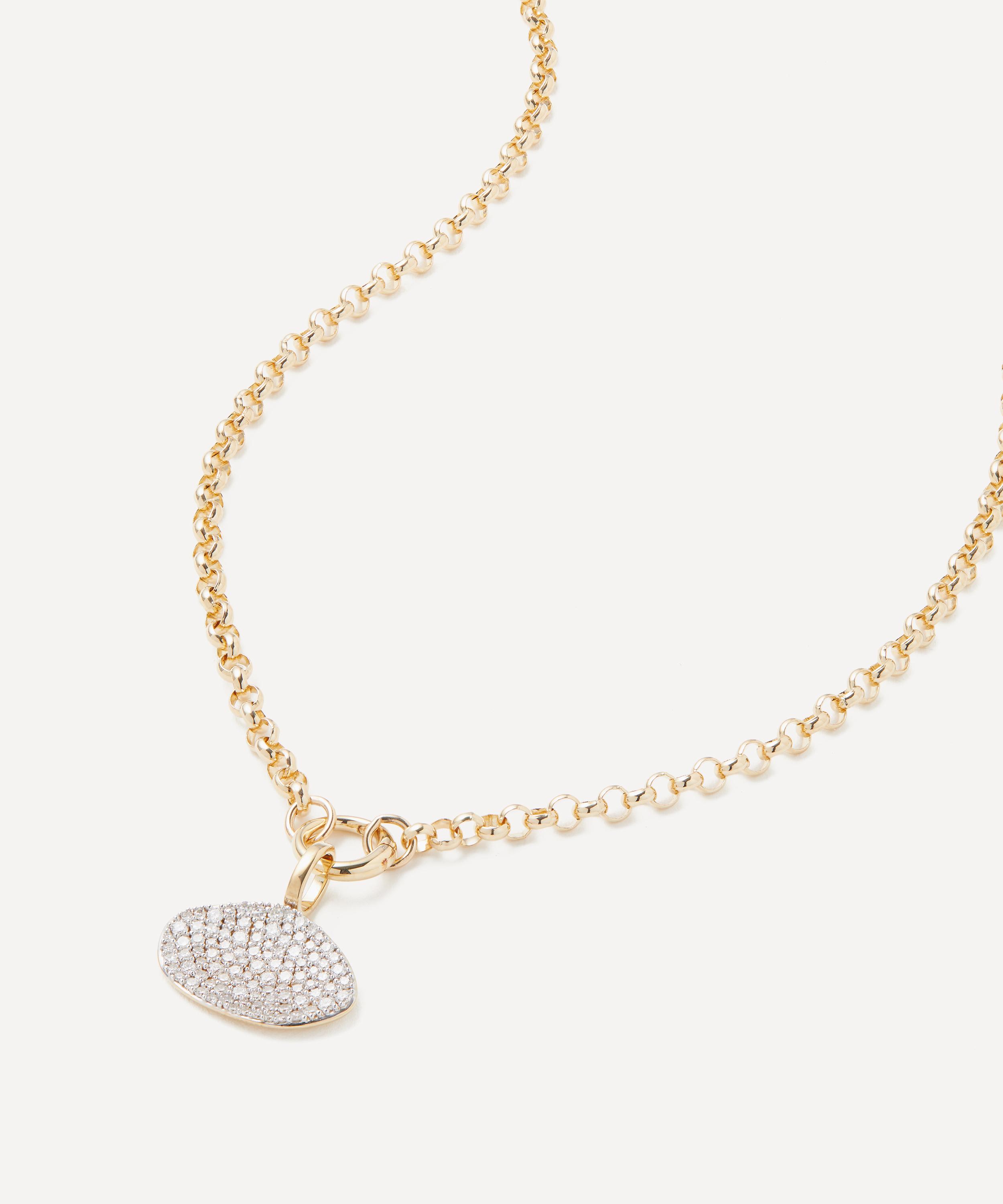 By Pariah - 14ct Gold Heavy Diamond Cluster Collector Pendant Necklace image number 0
