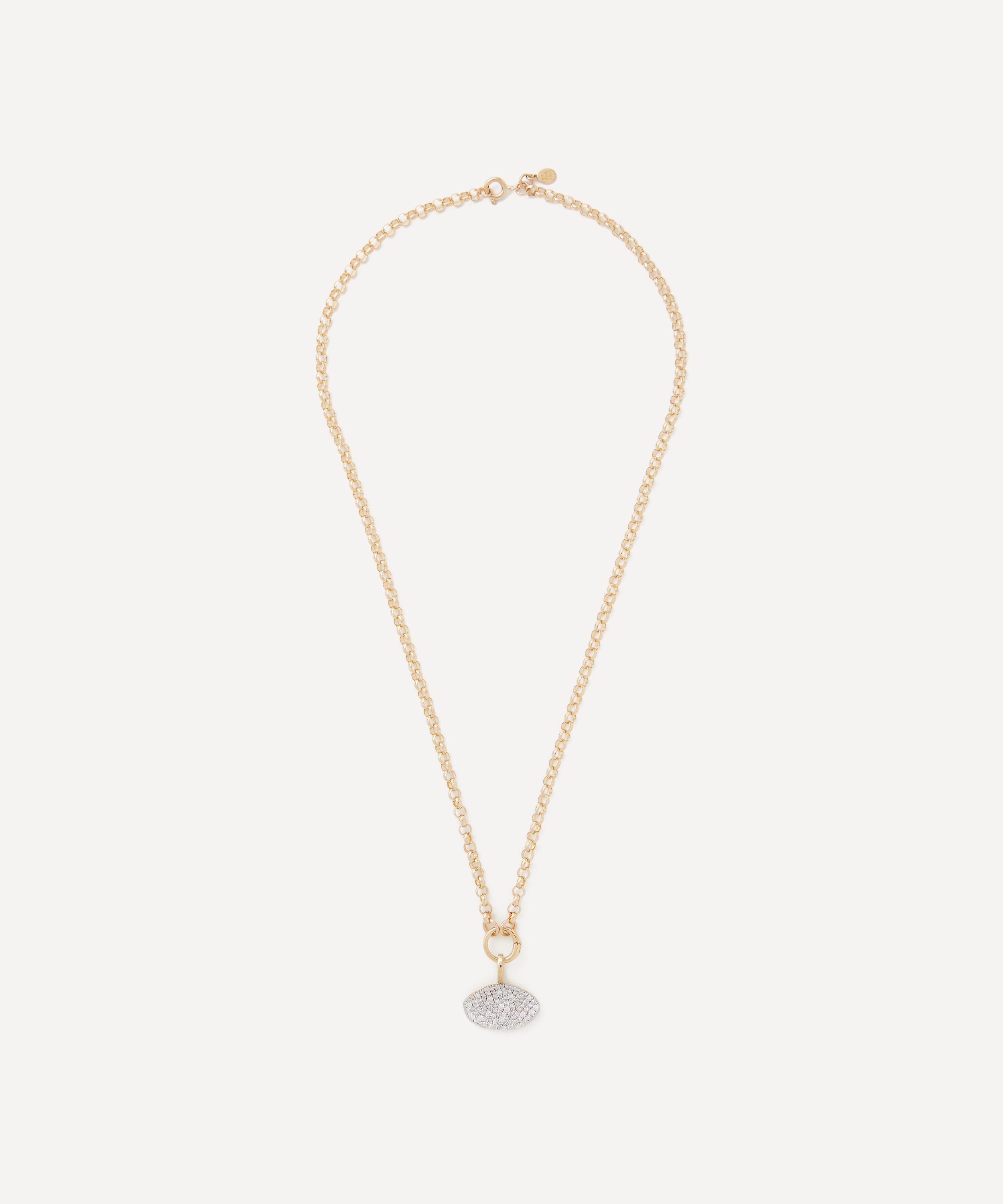 By Pariah - 14ct Gold Heavy Diamond Cluster Collector Pendant Necklace image number 1