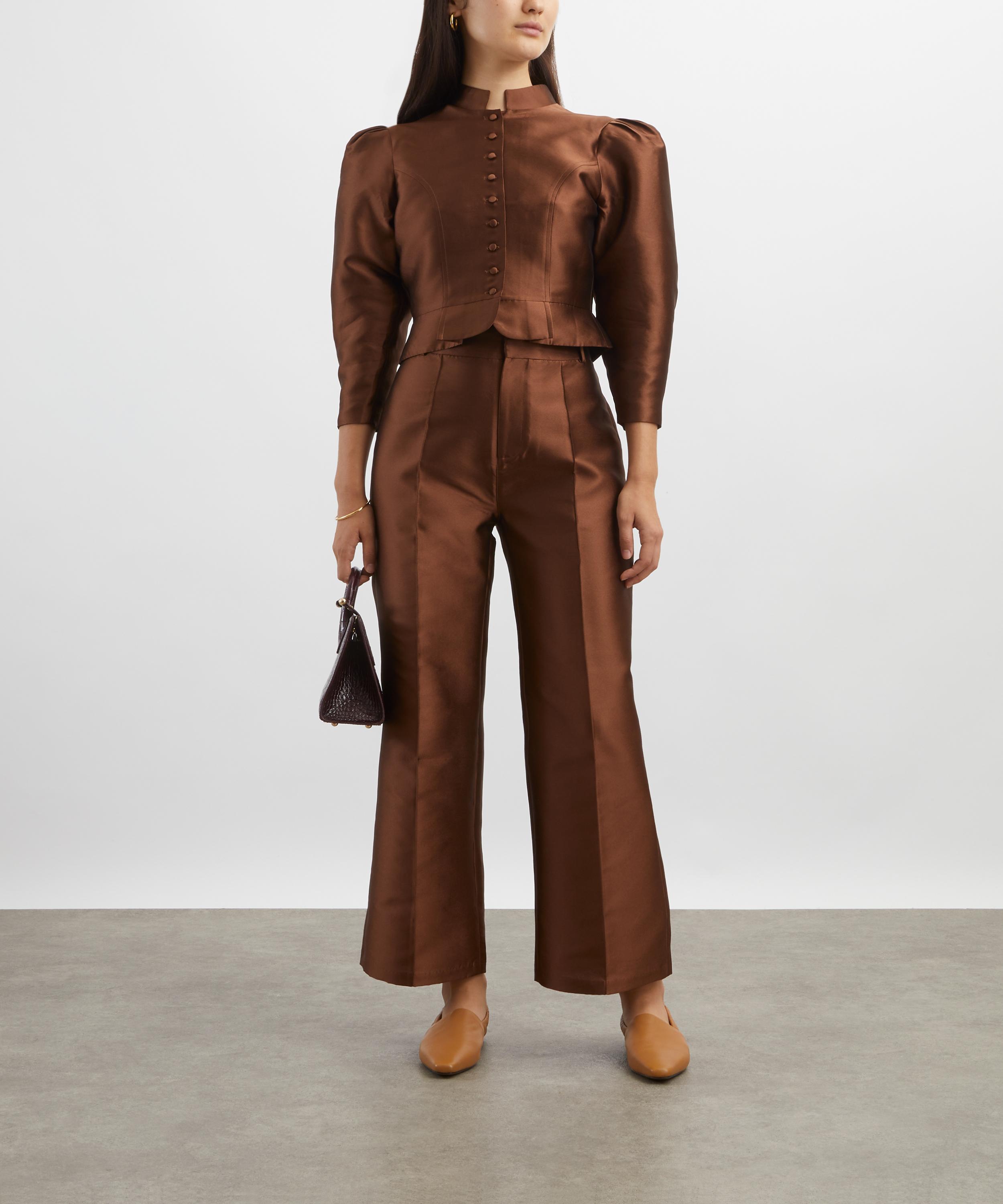 Destree - Amoako Cappuccino Silk-Blend Jacket image number 1