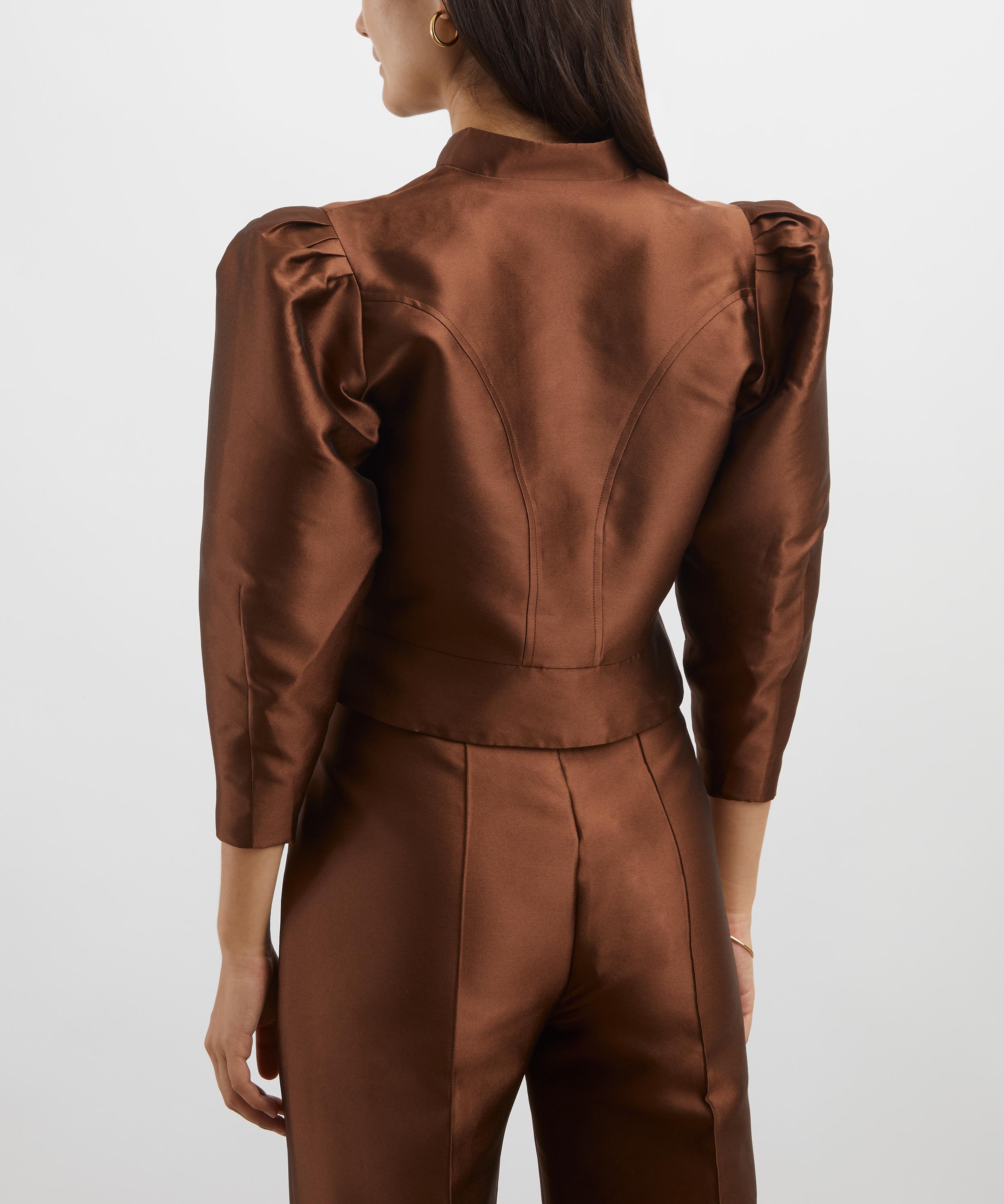 Destree - Amoako Cappuccino Silk-Blend Jacket image number 3