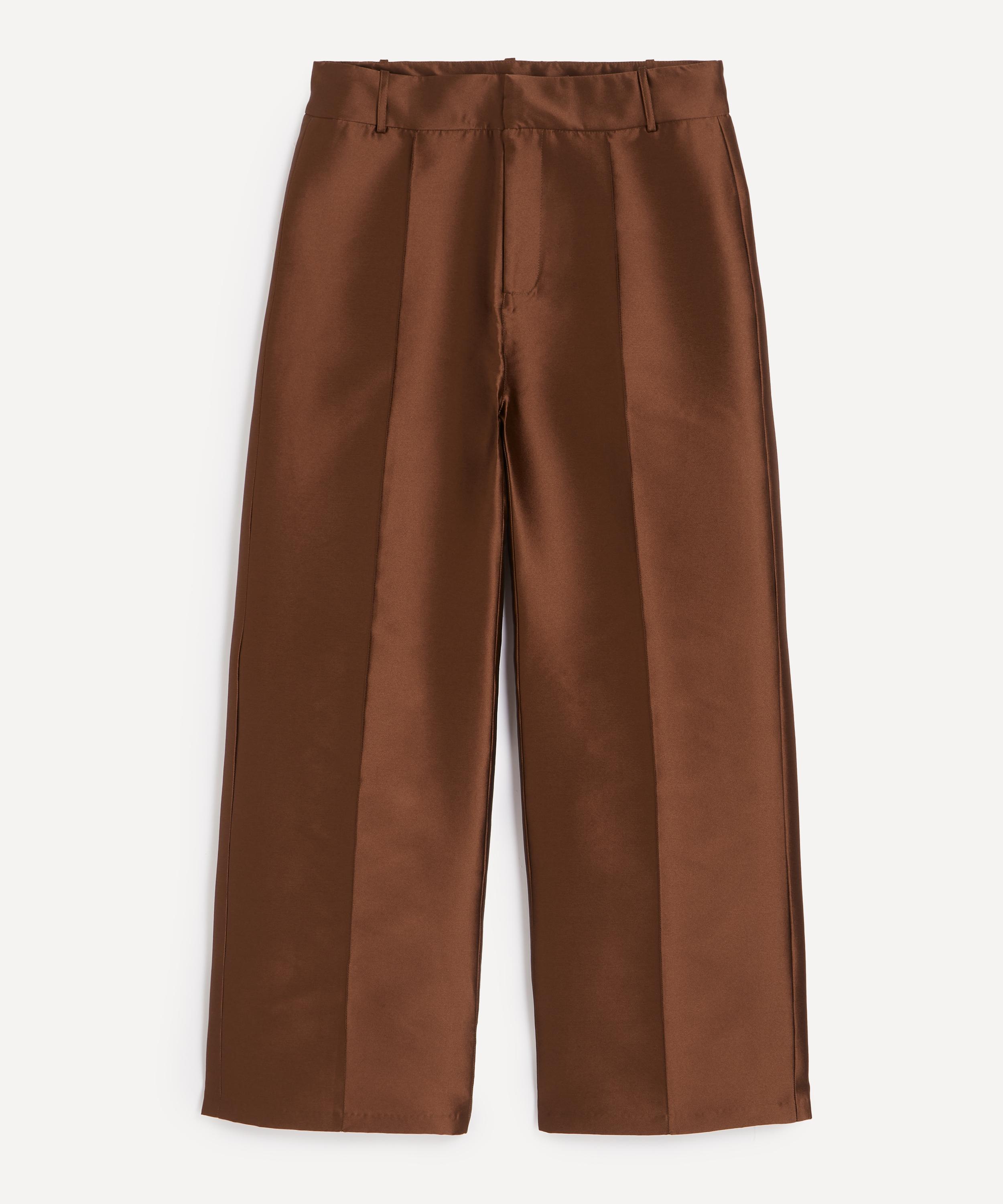 Destree - Yoshitomo Cappuccino Silk-Blend Trousers