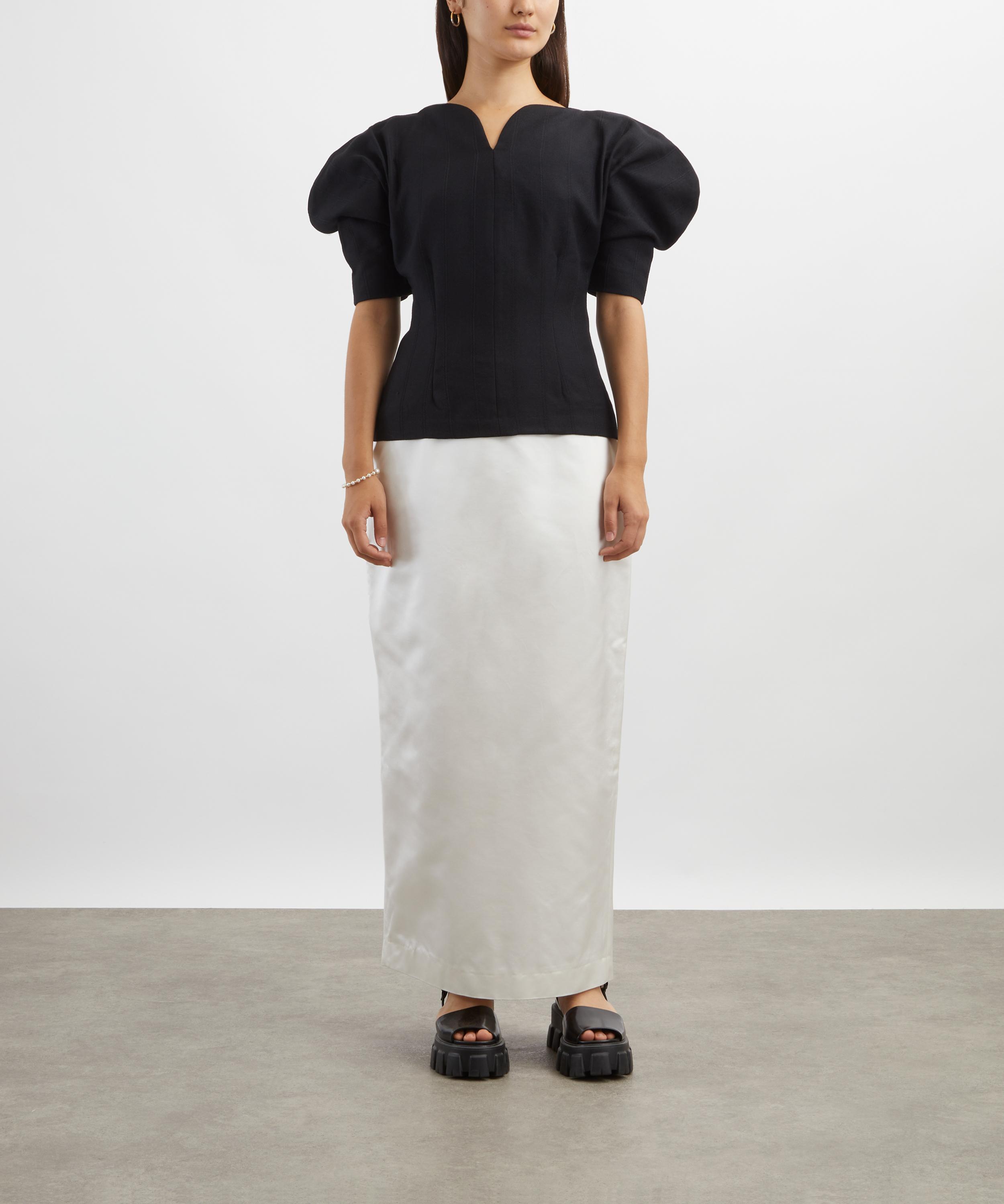 Destree - Janet Black Crepe Puff-Sleeve Top image number 1