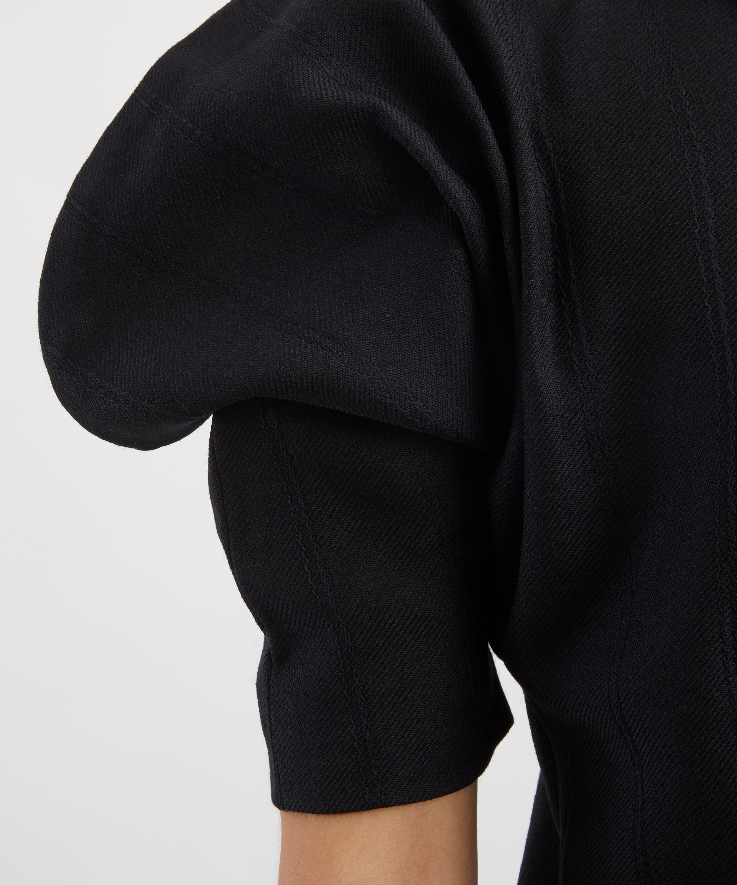 Destree - Janet Black Crepe Puff-Sleeve Top image number 4