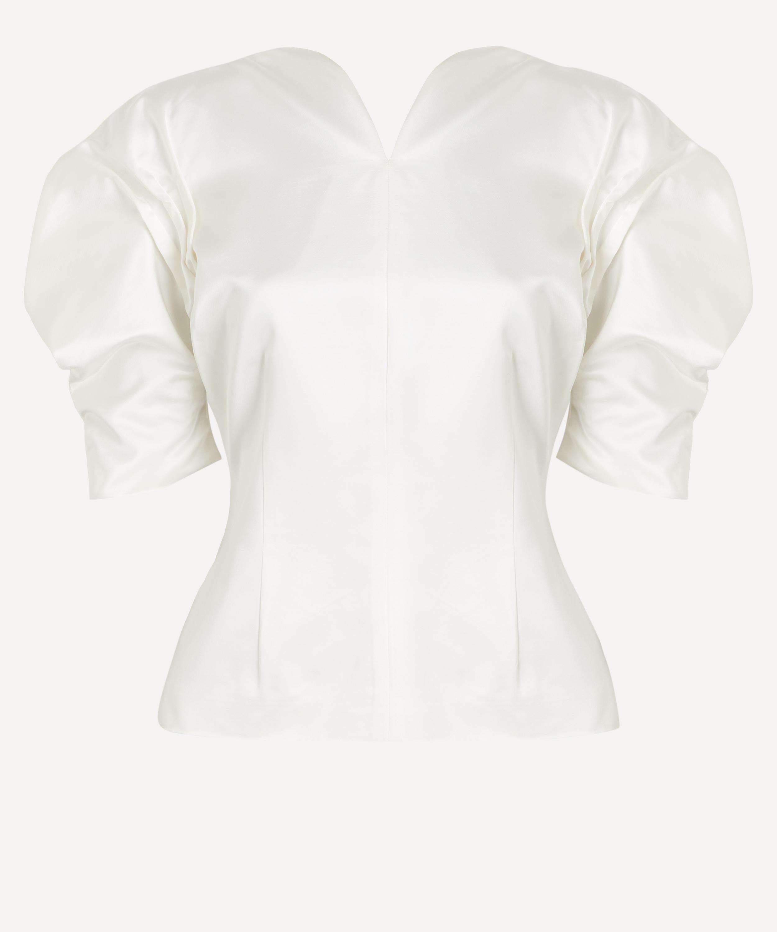 Destree - Janet Ecru Puff-Sleeve Top