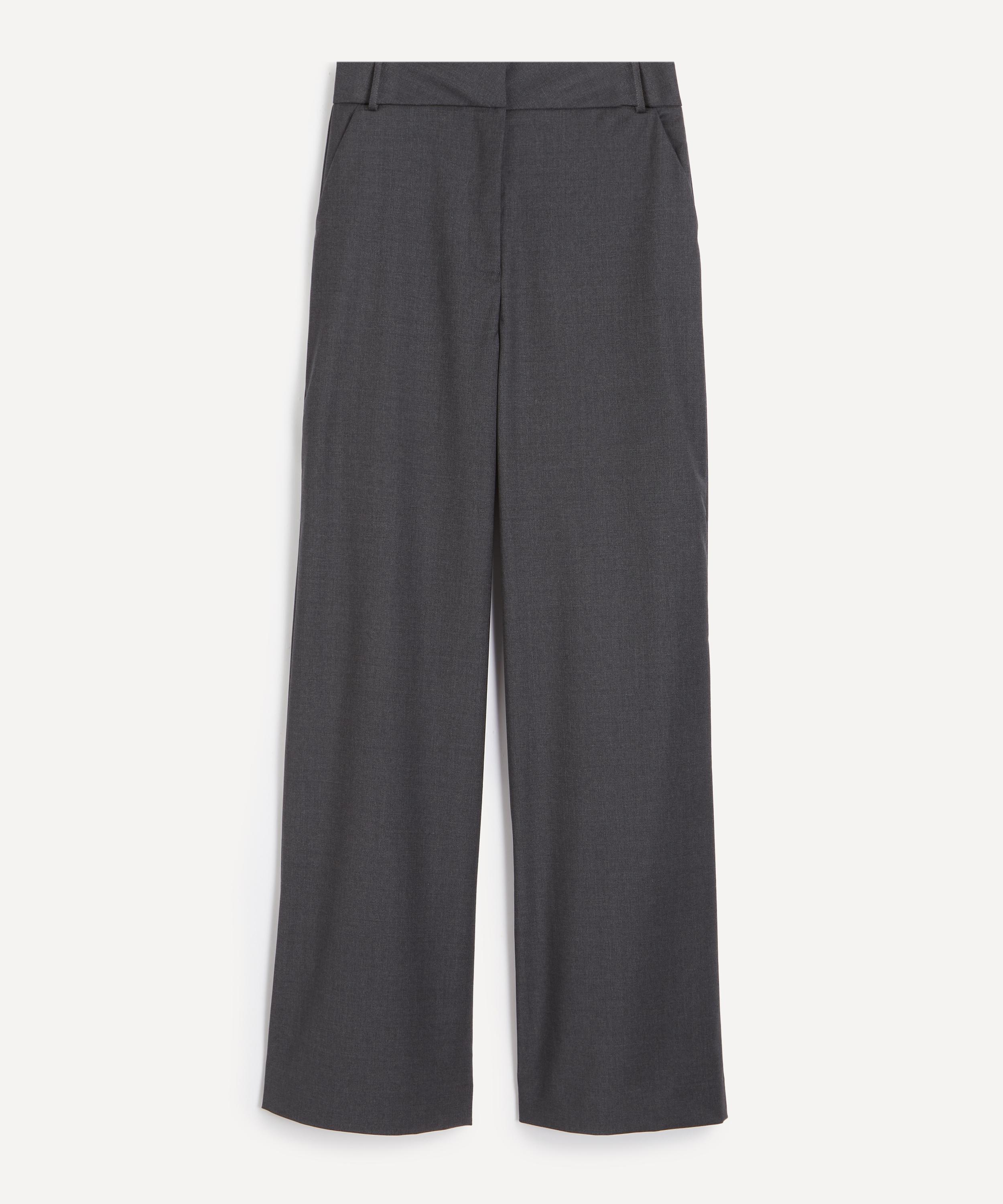 Destree - Grey Wool Wide-Leg Trousers image number 0