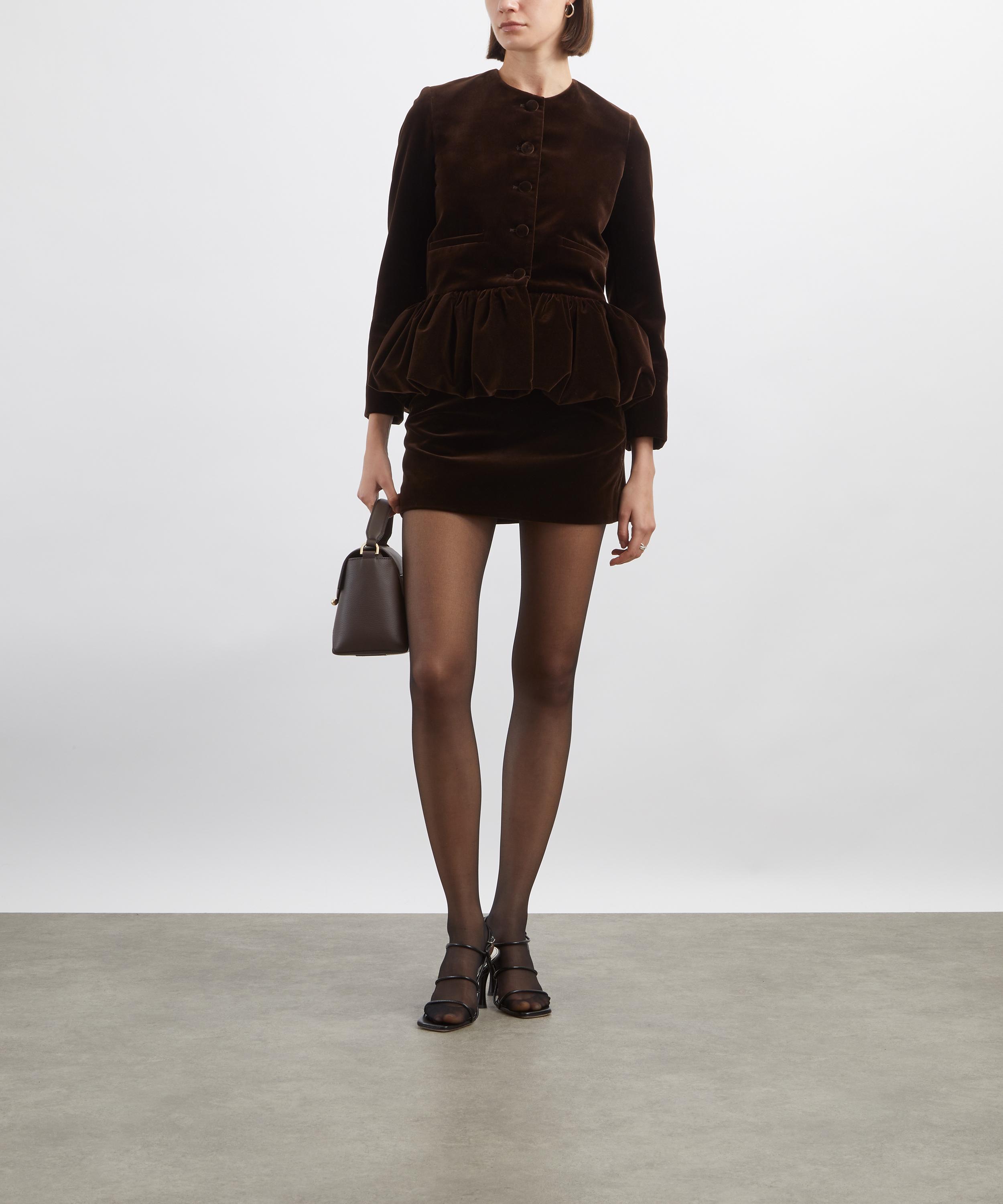 Liberowe - Chocolate Velvet Peplum Jacket image number 1