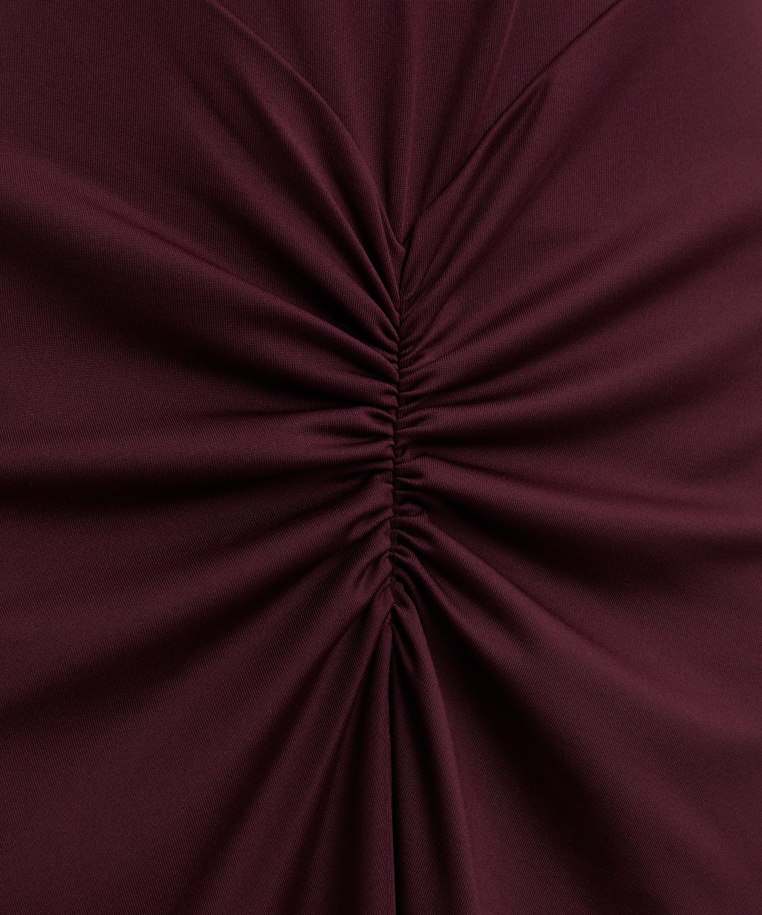 Victoria Beckham - Merlot Gathered Detail T-Shirt Midi Dress image number 4