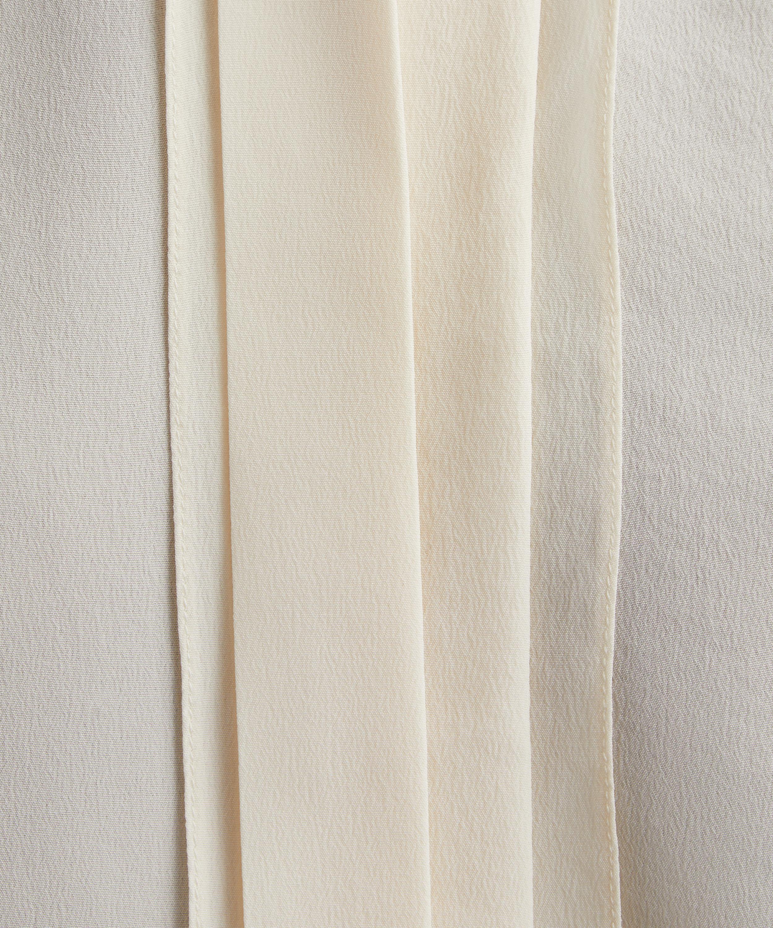 Victoria Beckham - Ivory Pintuck Pleated Silk Blouse image number 4