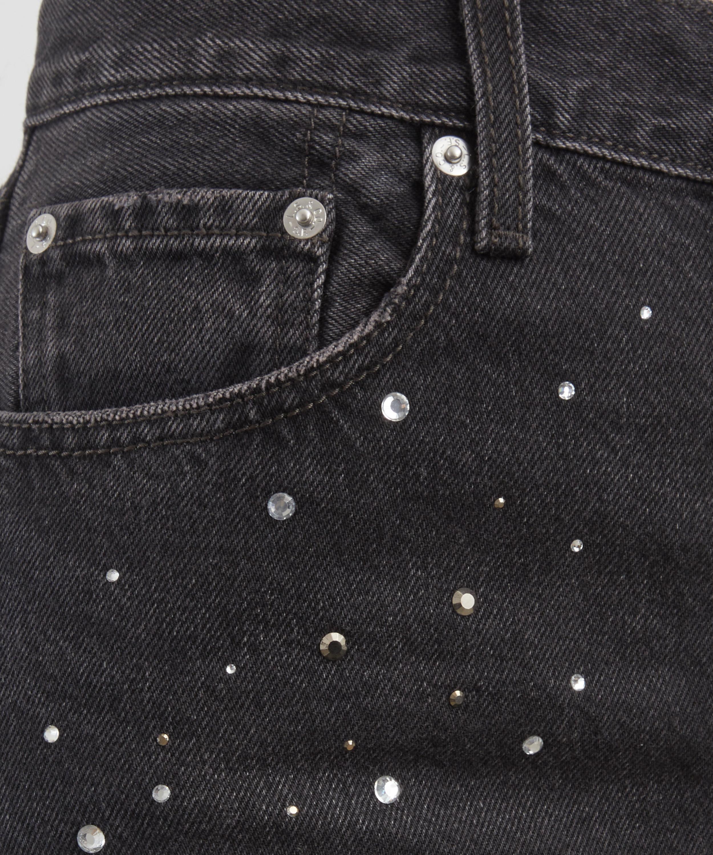 Levi's - Ribcage Wide-Leg Diamonte Jeans in Dazzle Me Smoke  image number 4