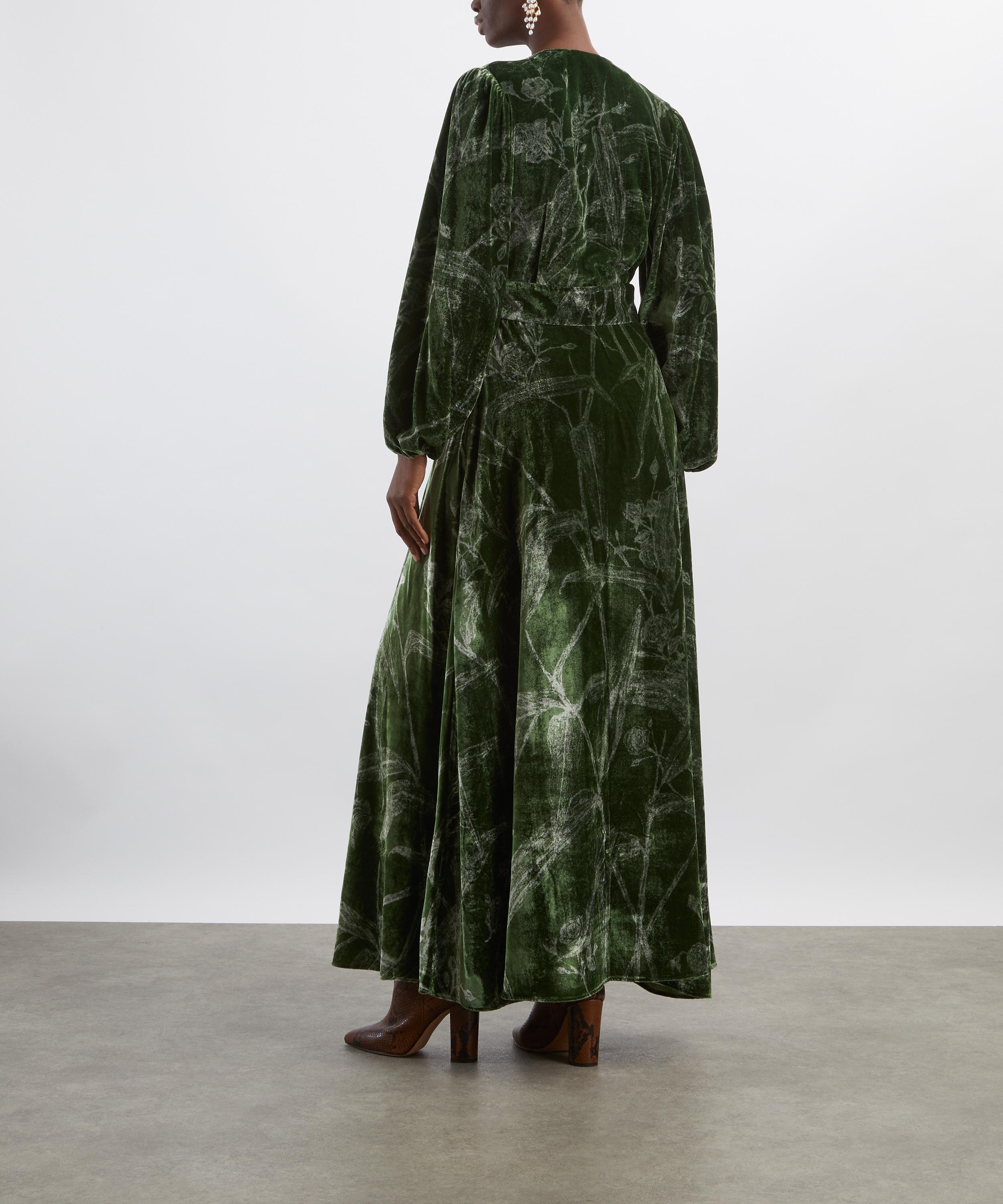 La DoubleJ - Camerino Velvet Maxi Dress image number 3