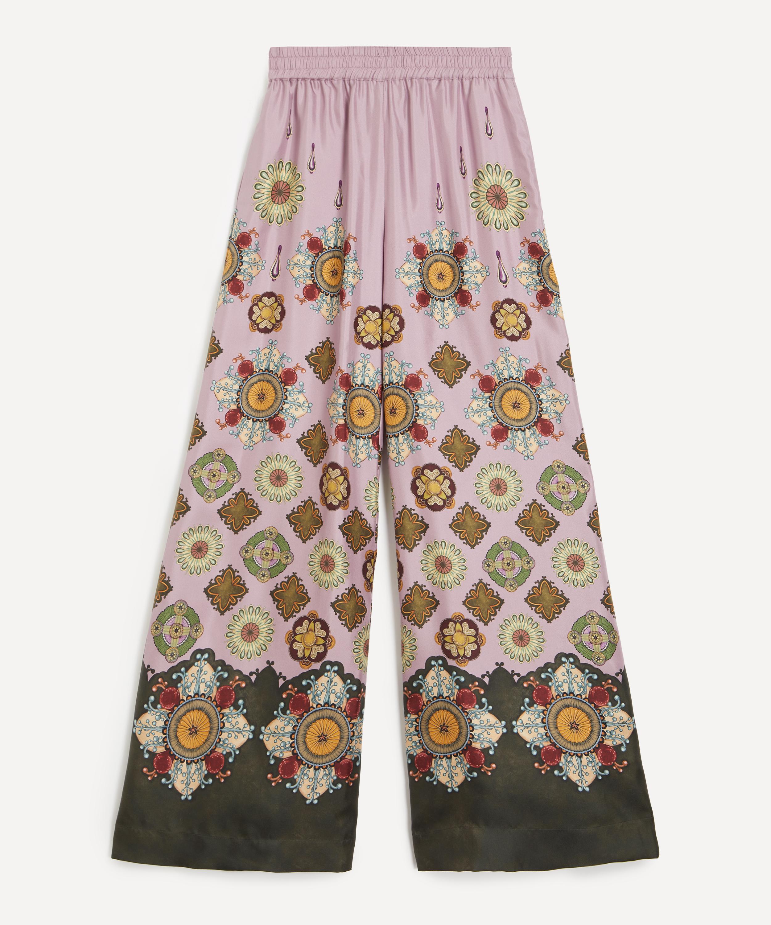 La DoubleJ - Nucleus Silk Twill Palazzo Trousers image number 0