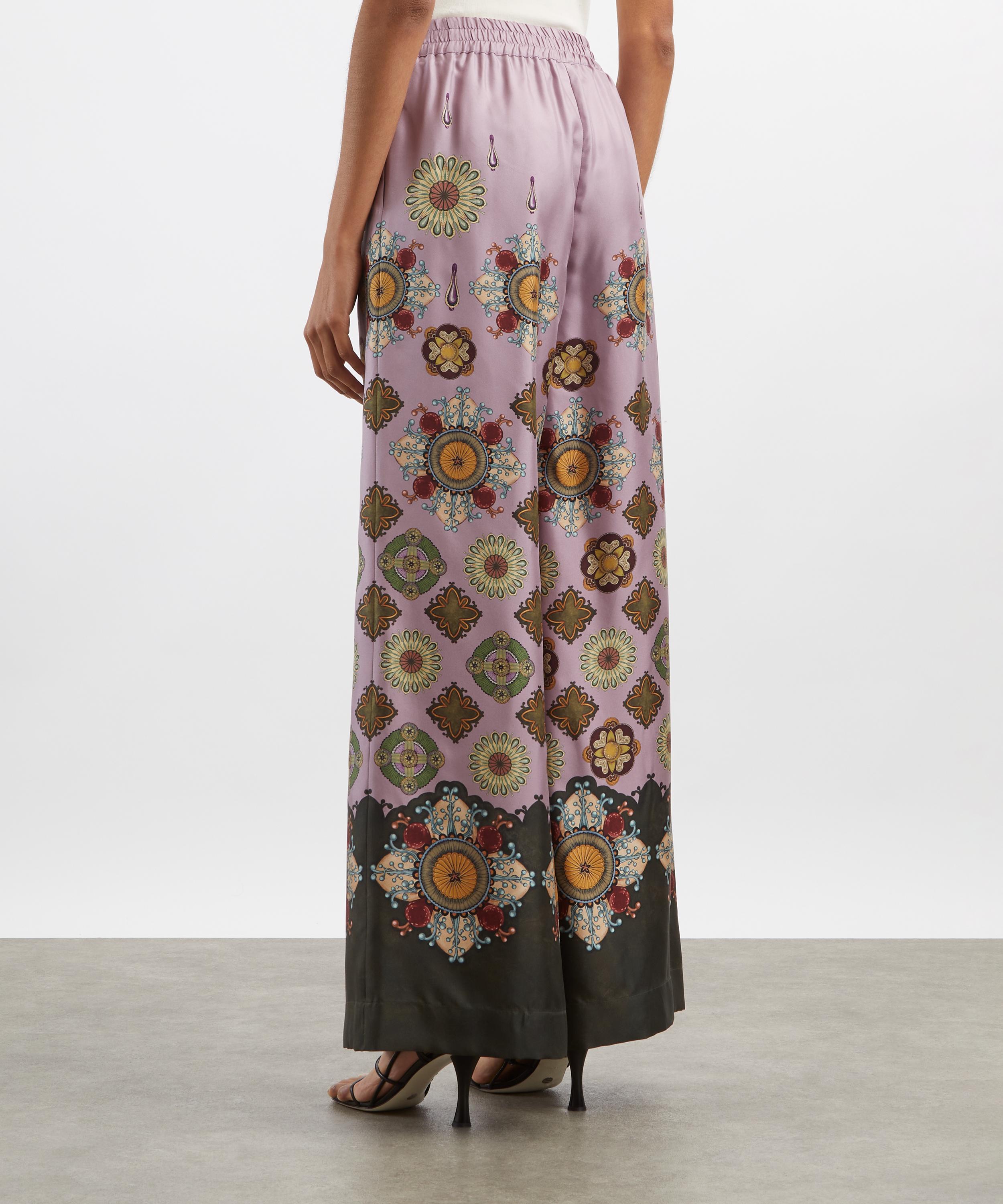 La DoubleJ - Nucleus Silk Twill Palazzo Trousers image number 3
