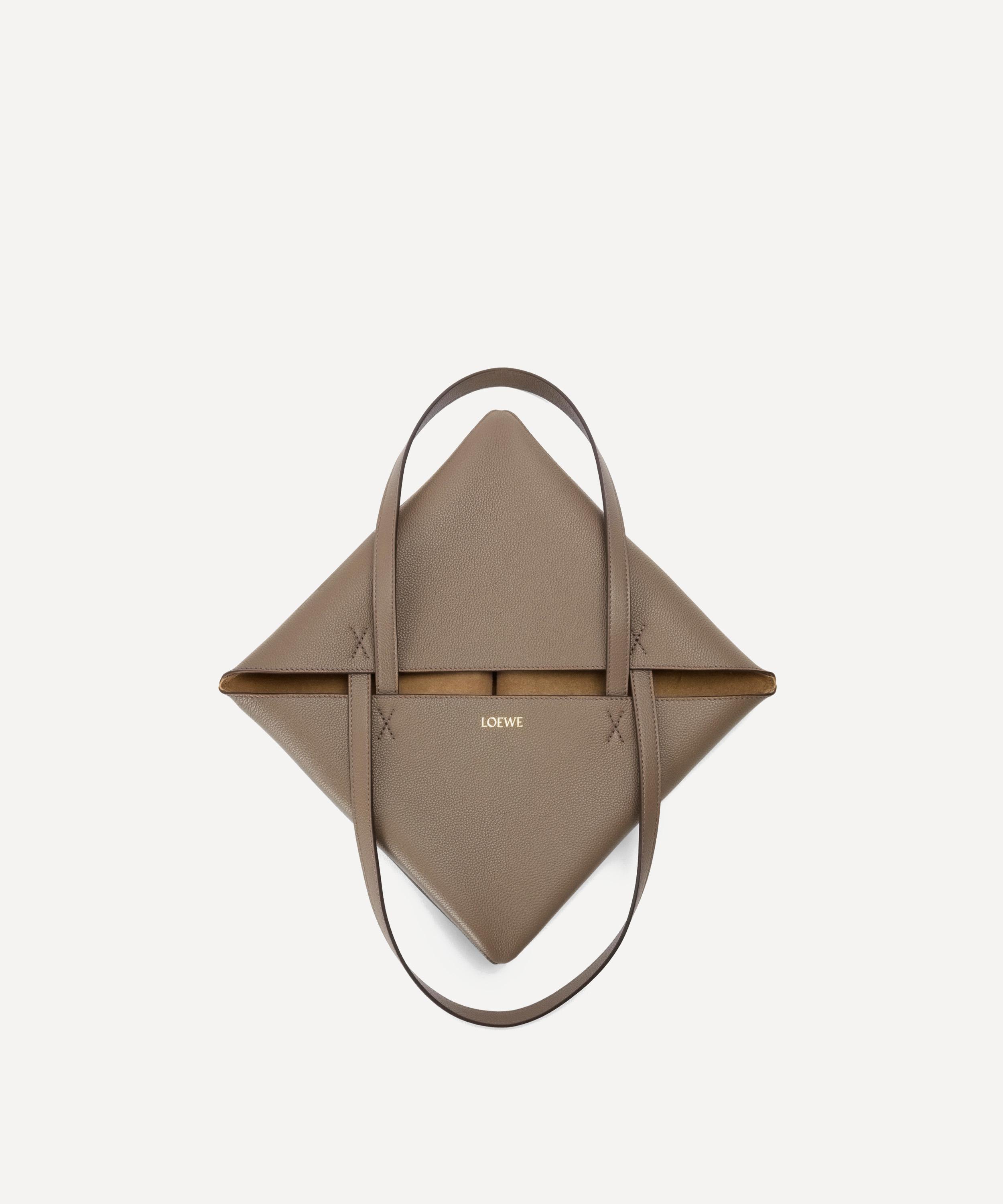 Loewe - Puzzle Fold Taupe Leather Tote Bag image number 4
