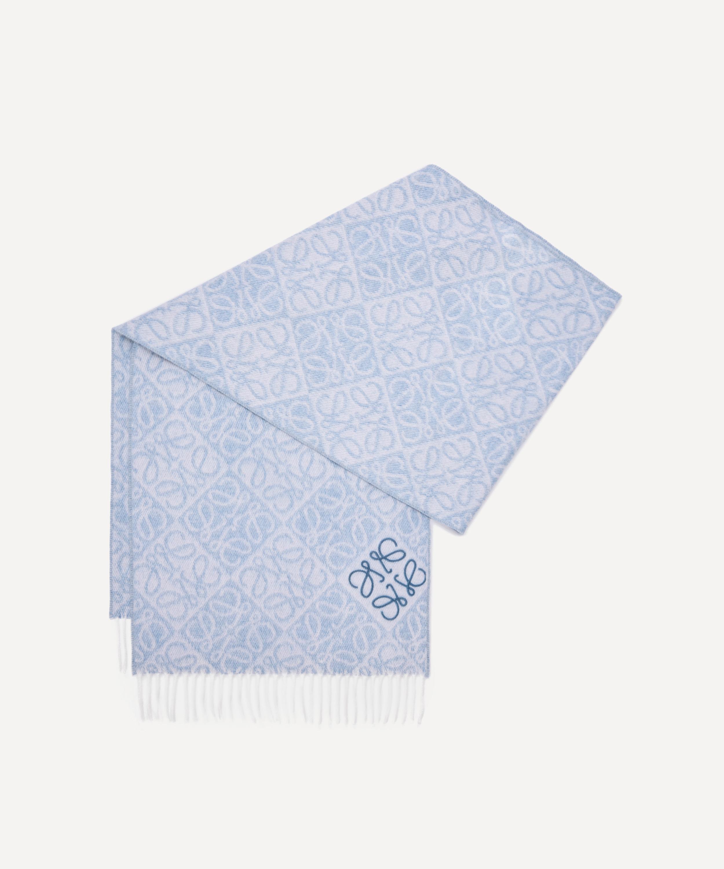 Loewe - Light Blue Anagram Wool-Blend Scarf image number 0