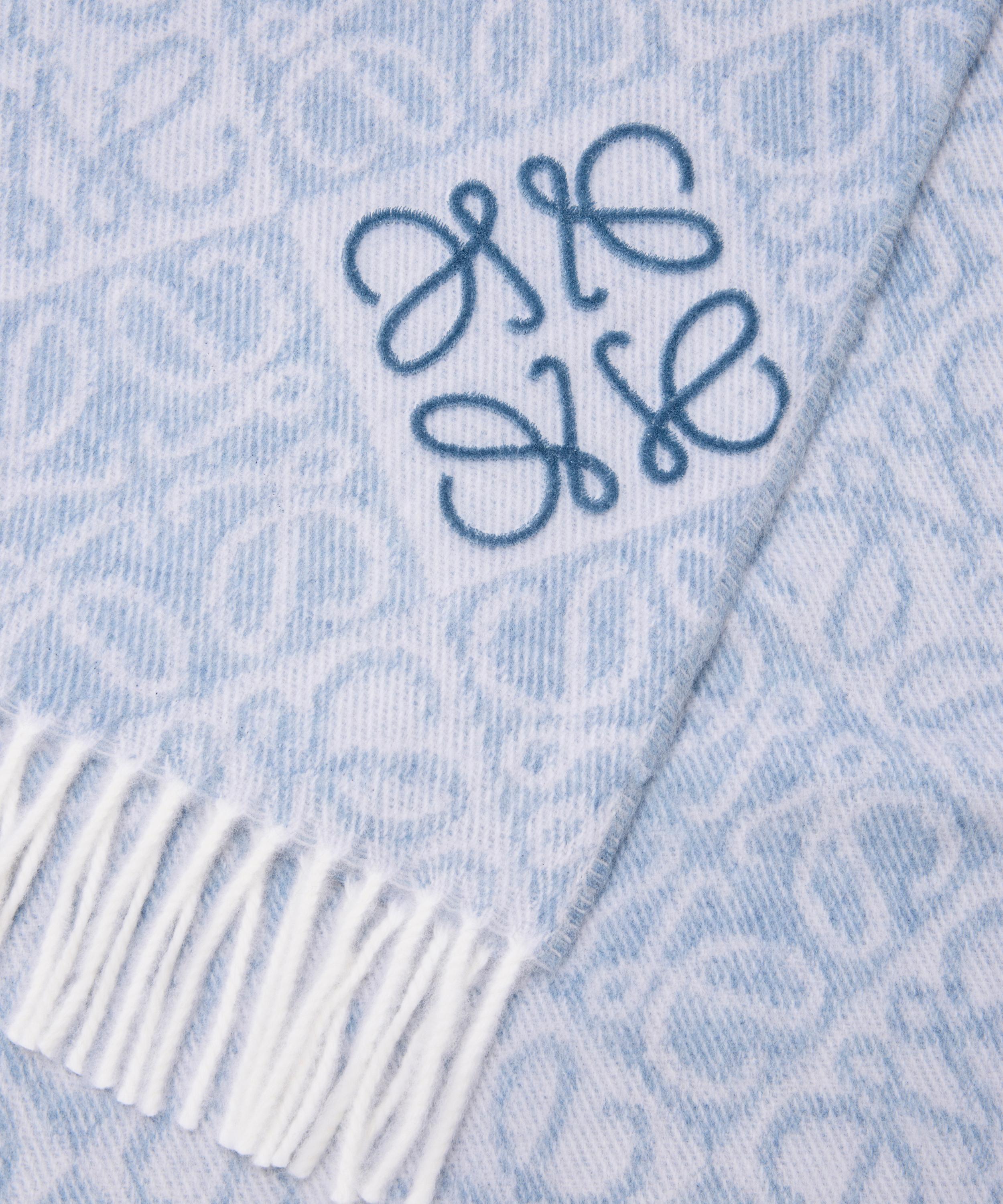 Loewe - Light Blue Anagram Wool-Blend Scarf image number 1