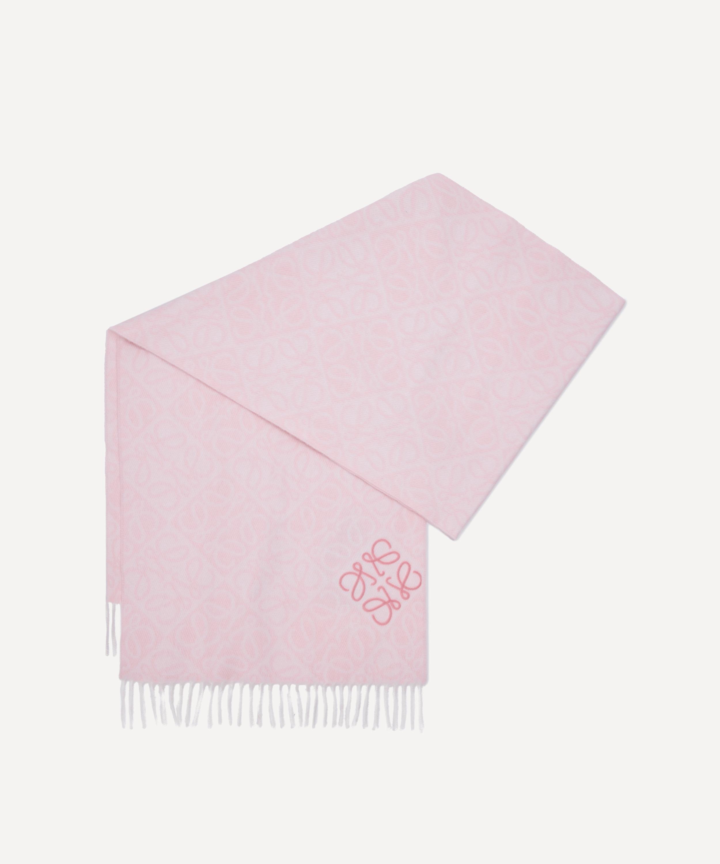 Loewe - Soft Pink Anagram Wool-Blend Scarf image number 0