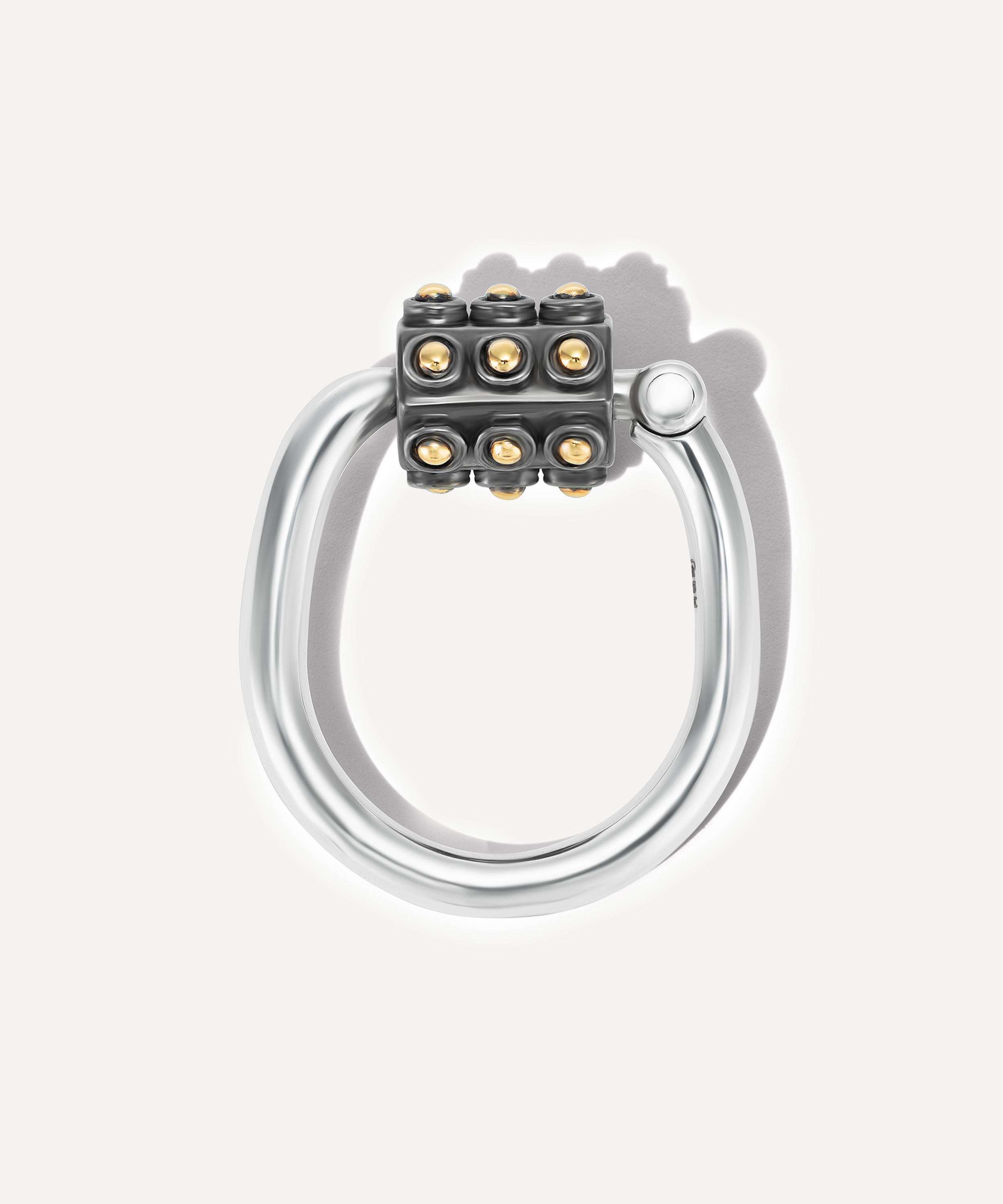 Marla Aaron - Mixed Metal Ball Trundle Lock Ring