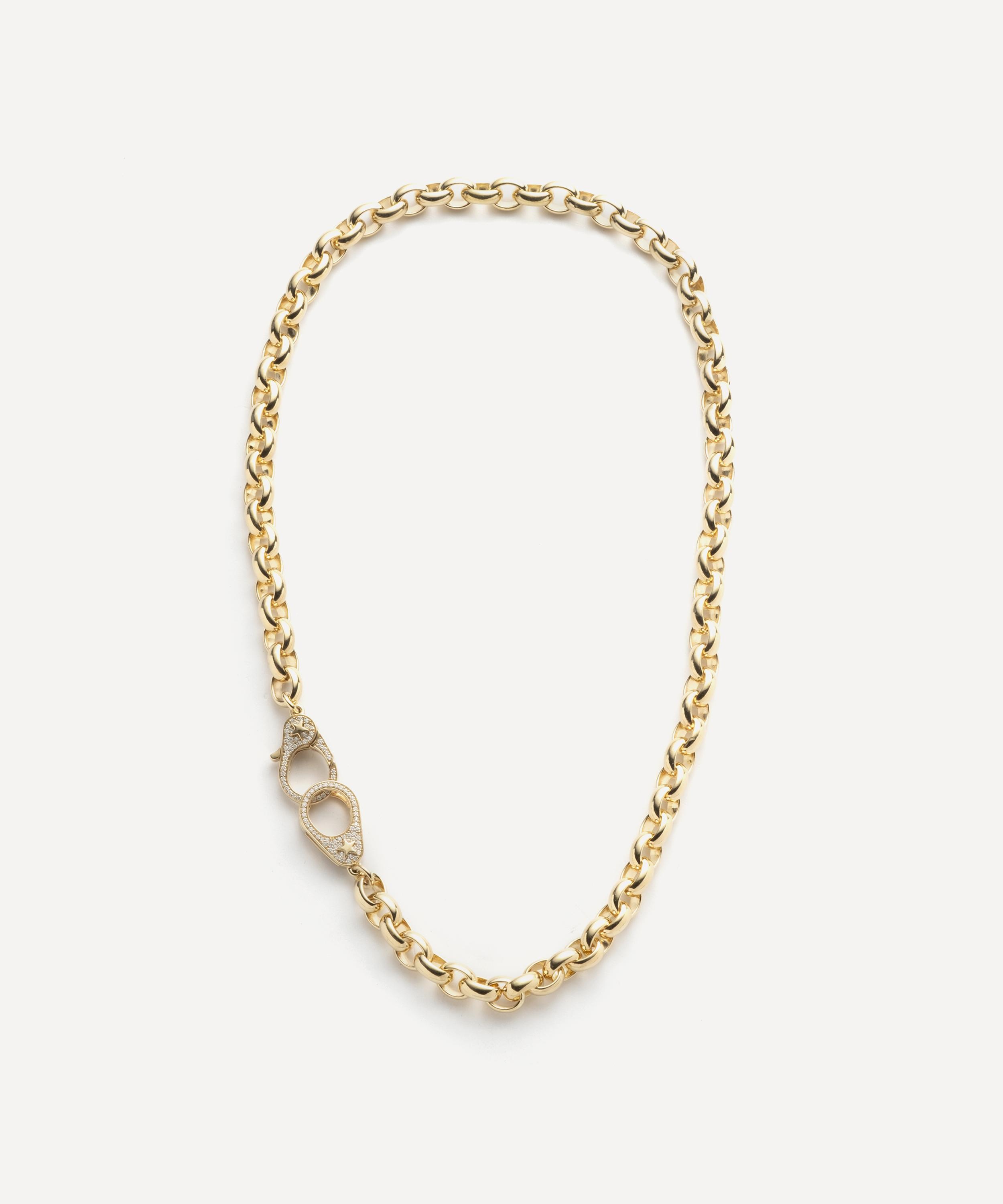 FoundRae - 18ct Gold Sister Hook Heavy Belcher Chain Choker Necklace image number 0