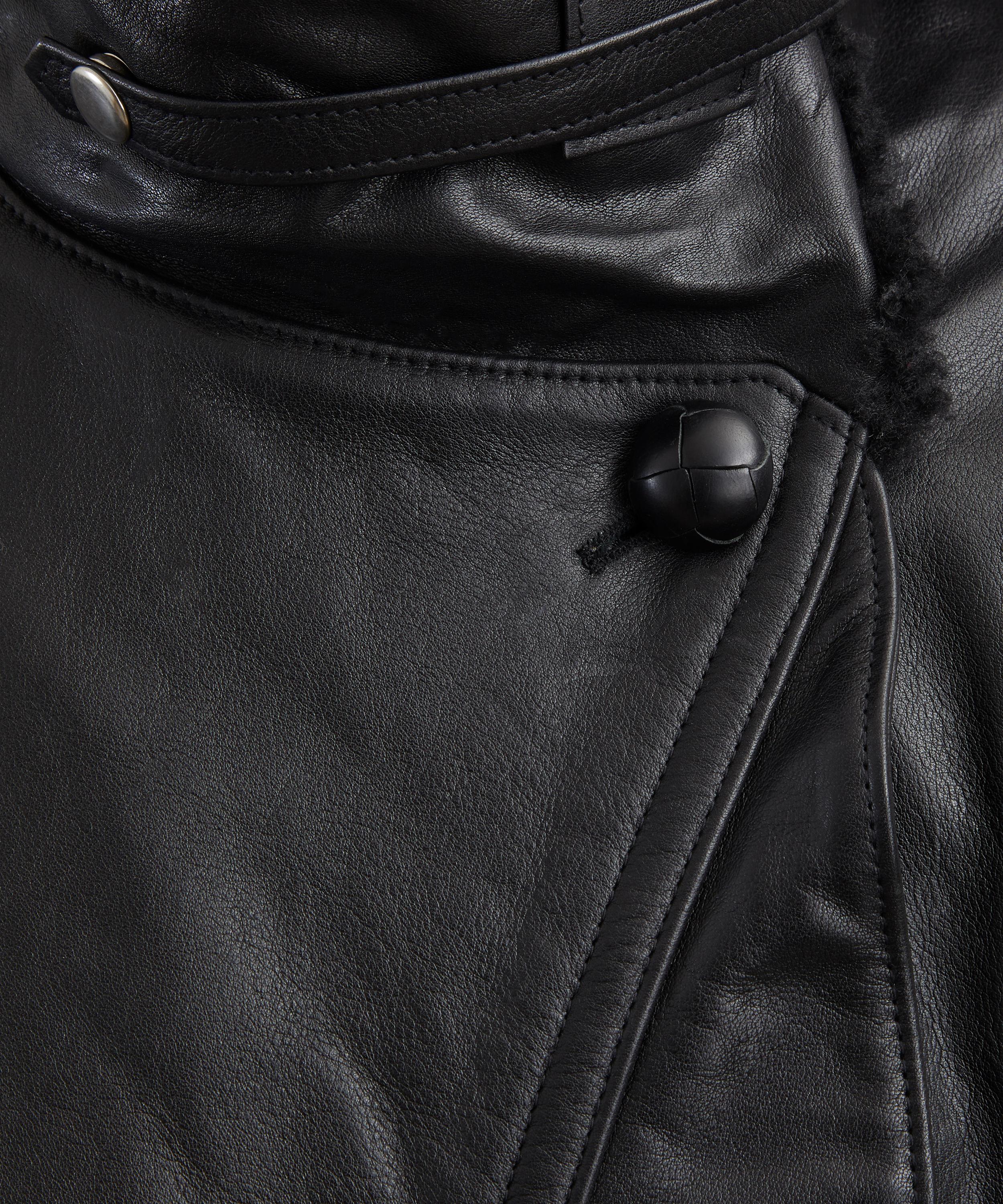 Isabel Marant - Briyana Leather Aviator Jacket image number 4