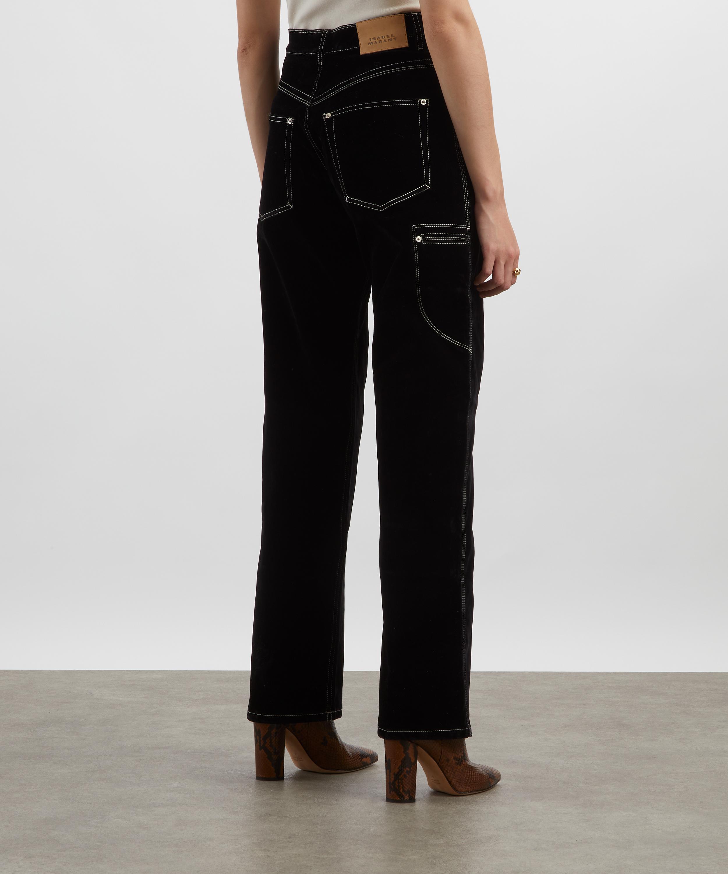 Isabel Marant - Stelyna Wide-Leg Velvet Jeans image number 3