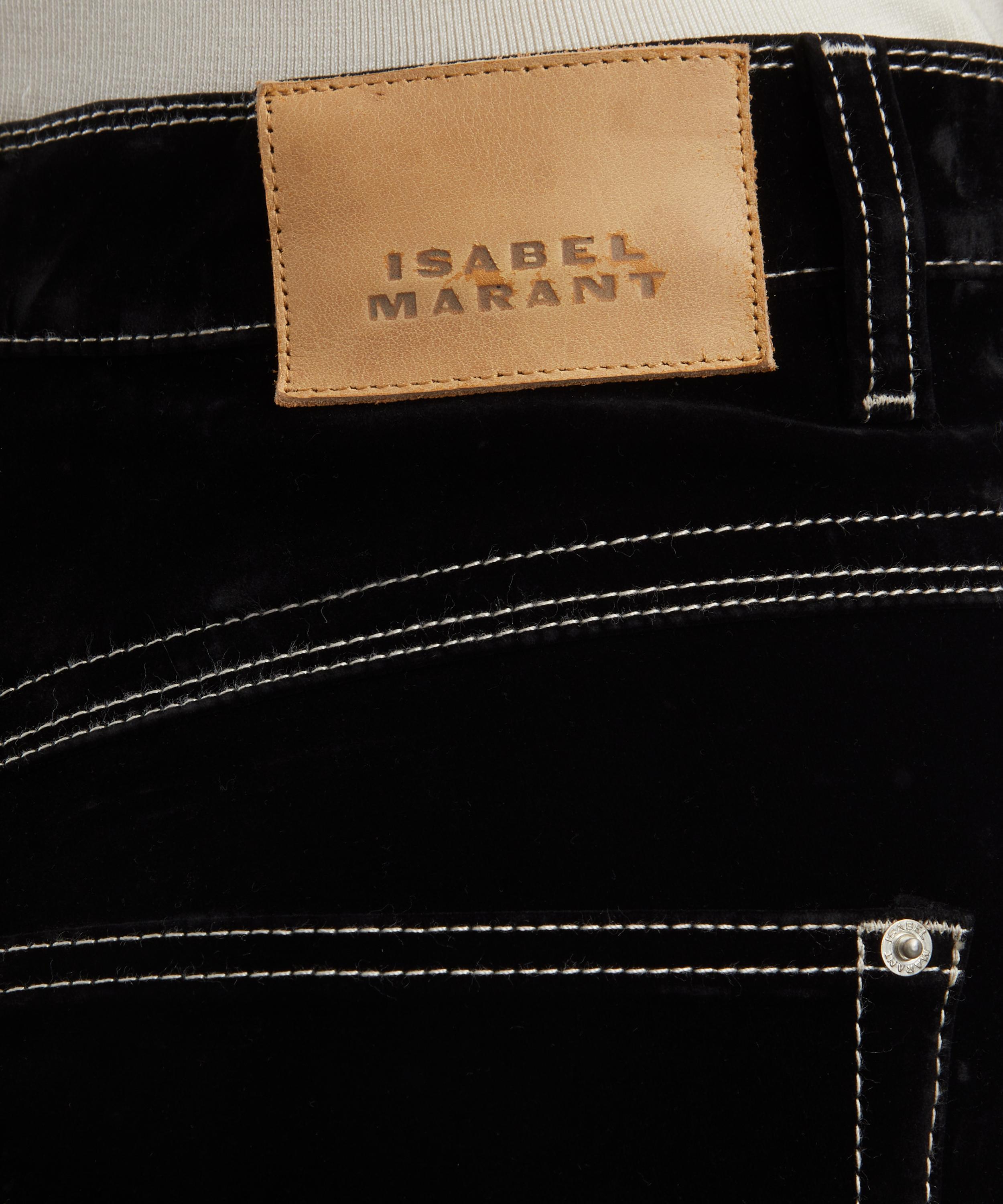 Isabel Marant - Stelyna Wide-Leg Velvet Jeans image number 4