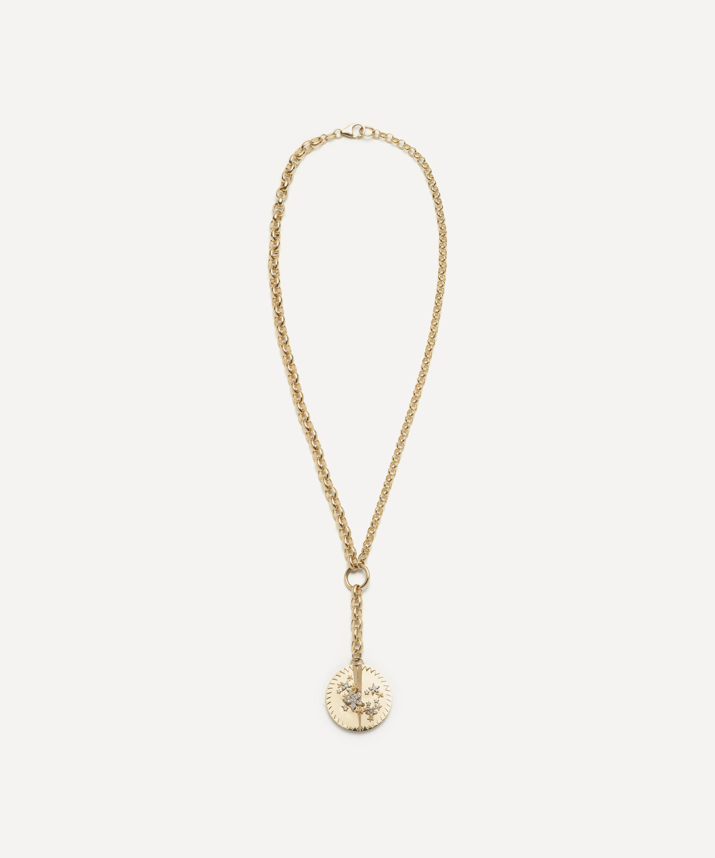 FoundRae - 18ct Gold Blossoms-Resilience Heavy Mixed Belcher Extension Chain Pendant Necklace