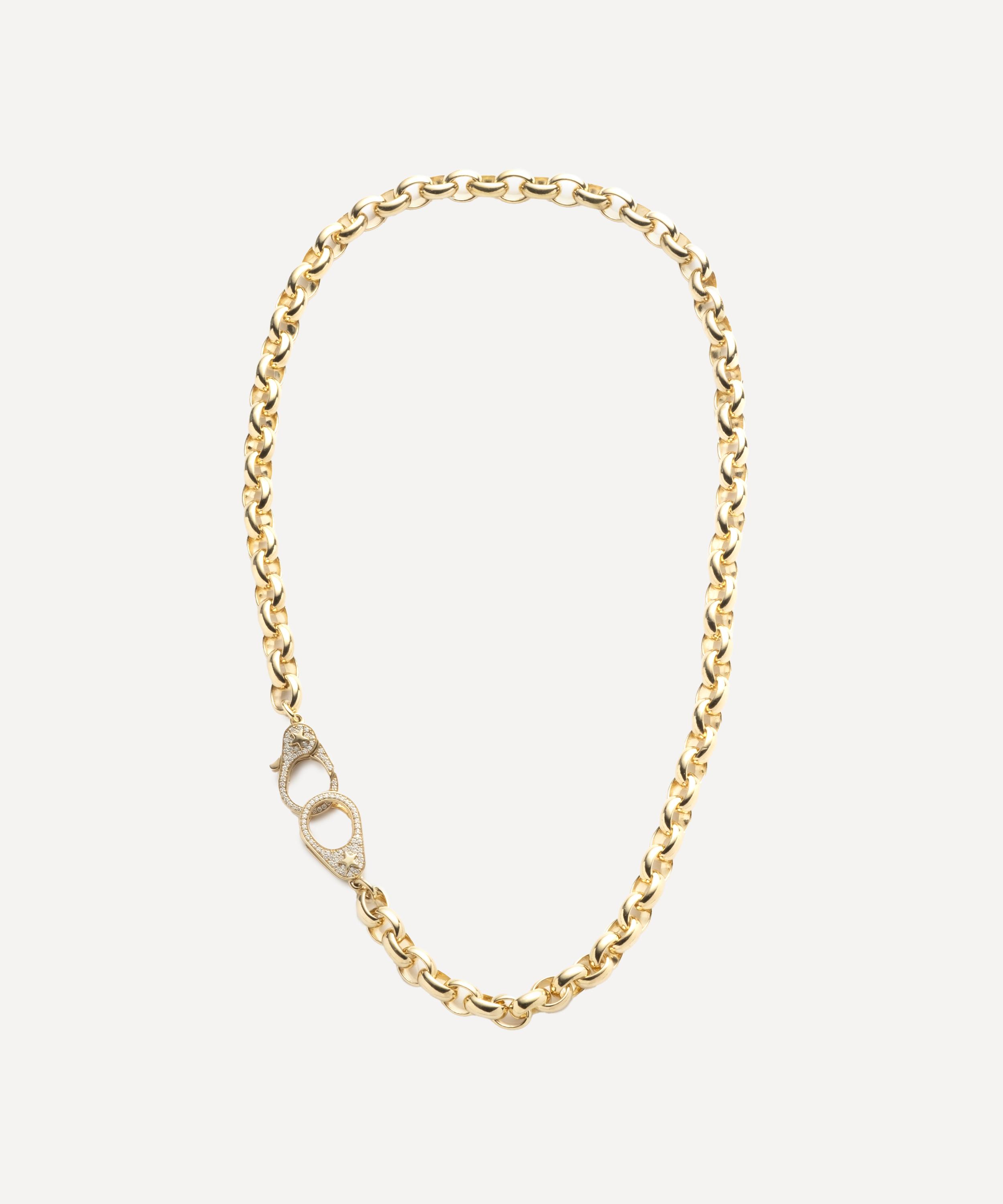 FoundRae - 18ct Gold Sister Hook Heavy Belcher Chain Choker Necklace image number 0