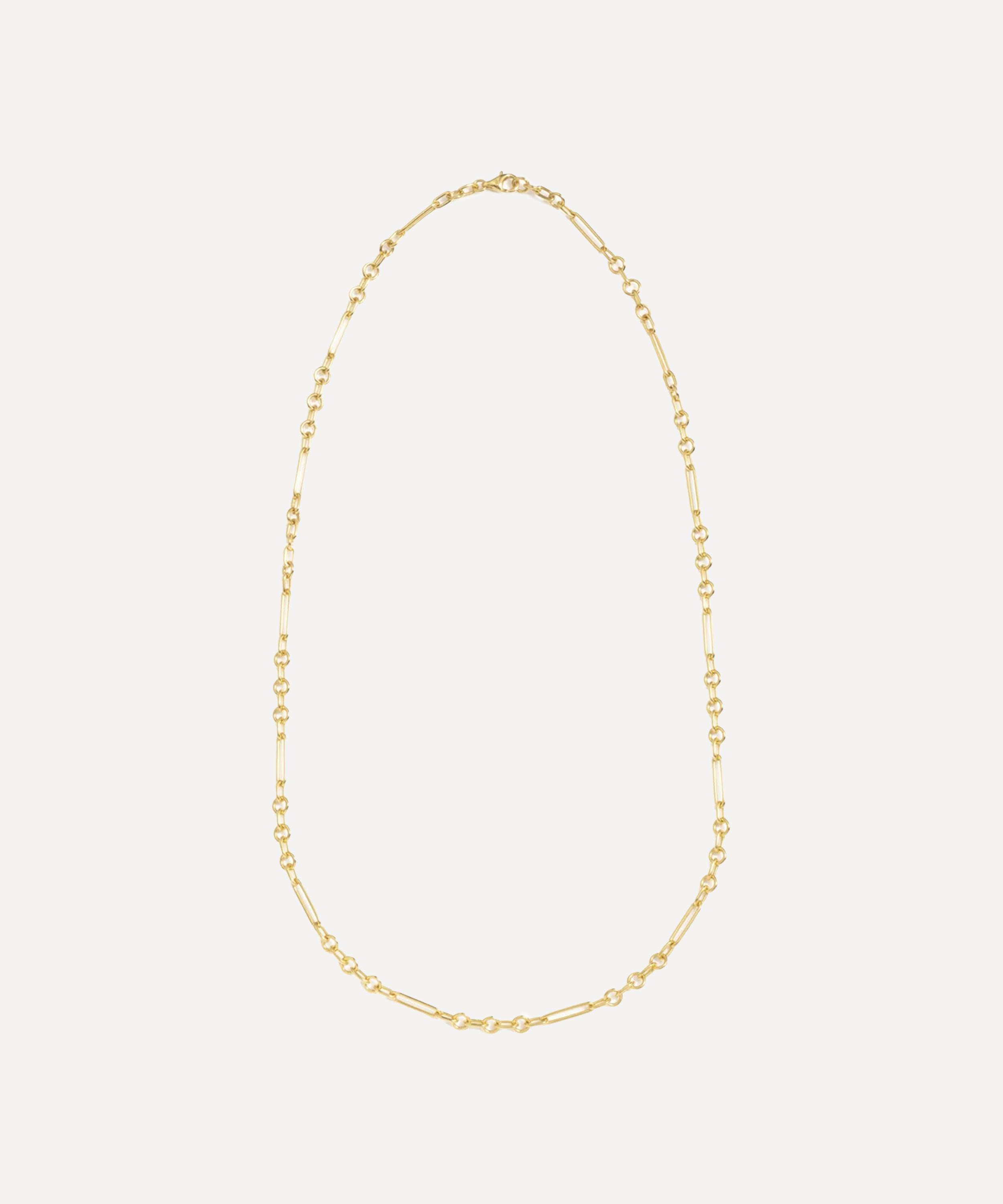 FoundRae - 18ct Gold Fine Mixed Clip Chain Necklace image number 0