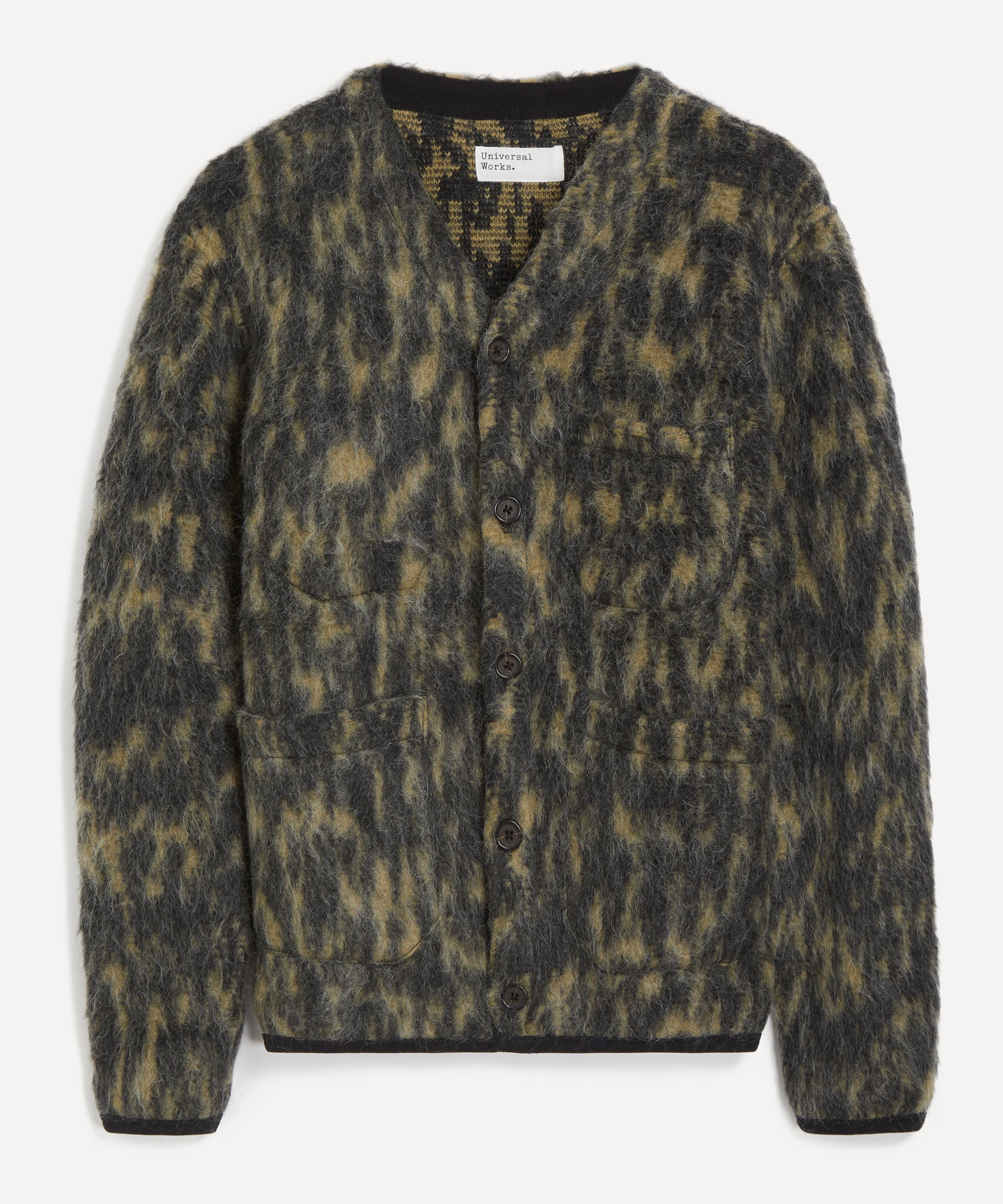 Universal Works - Charcoal Dolce Fleece Cardigan