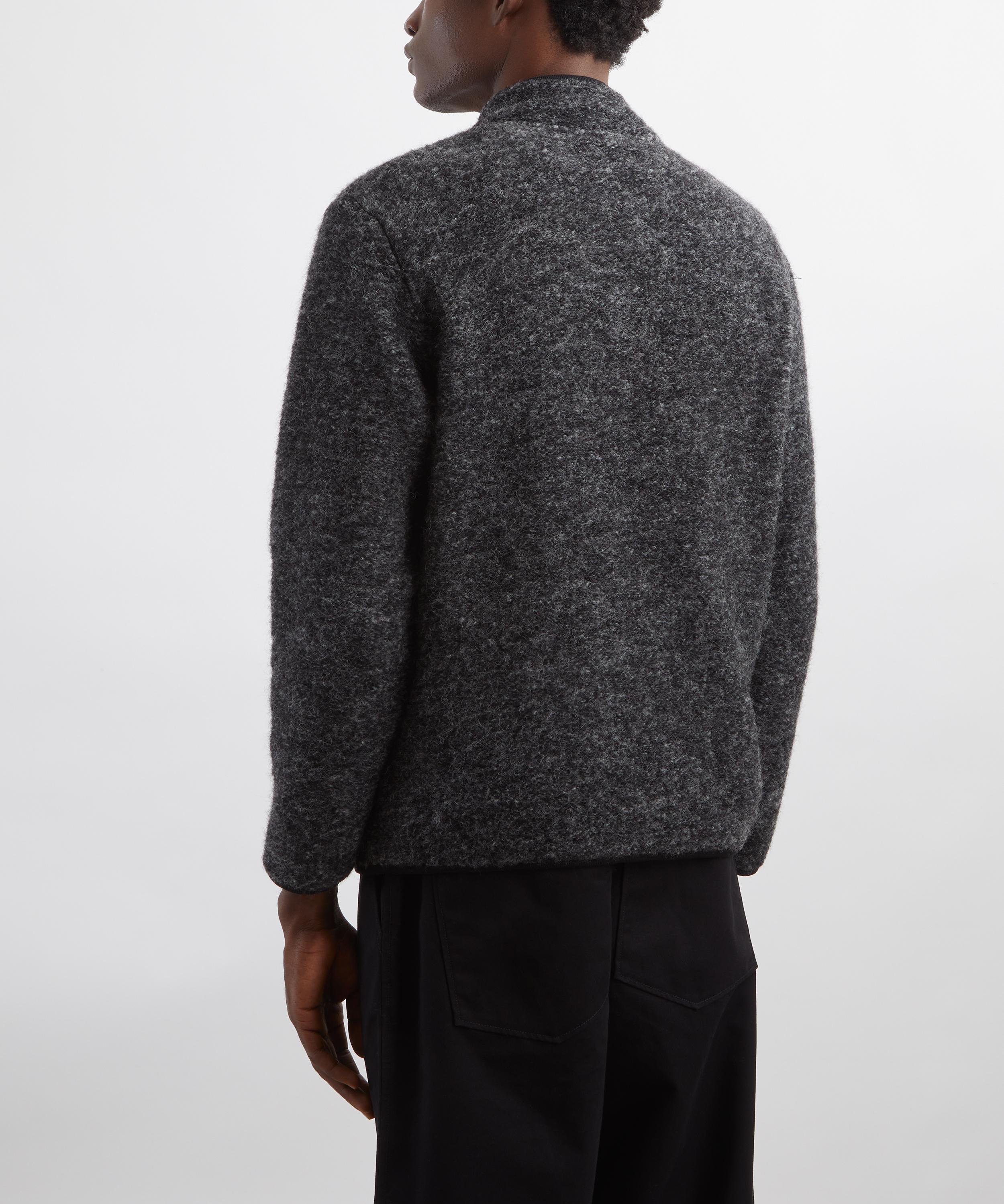 Universal Works - Black Wool Fleece Cardigan image number 3