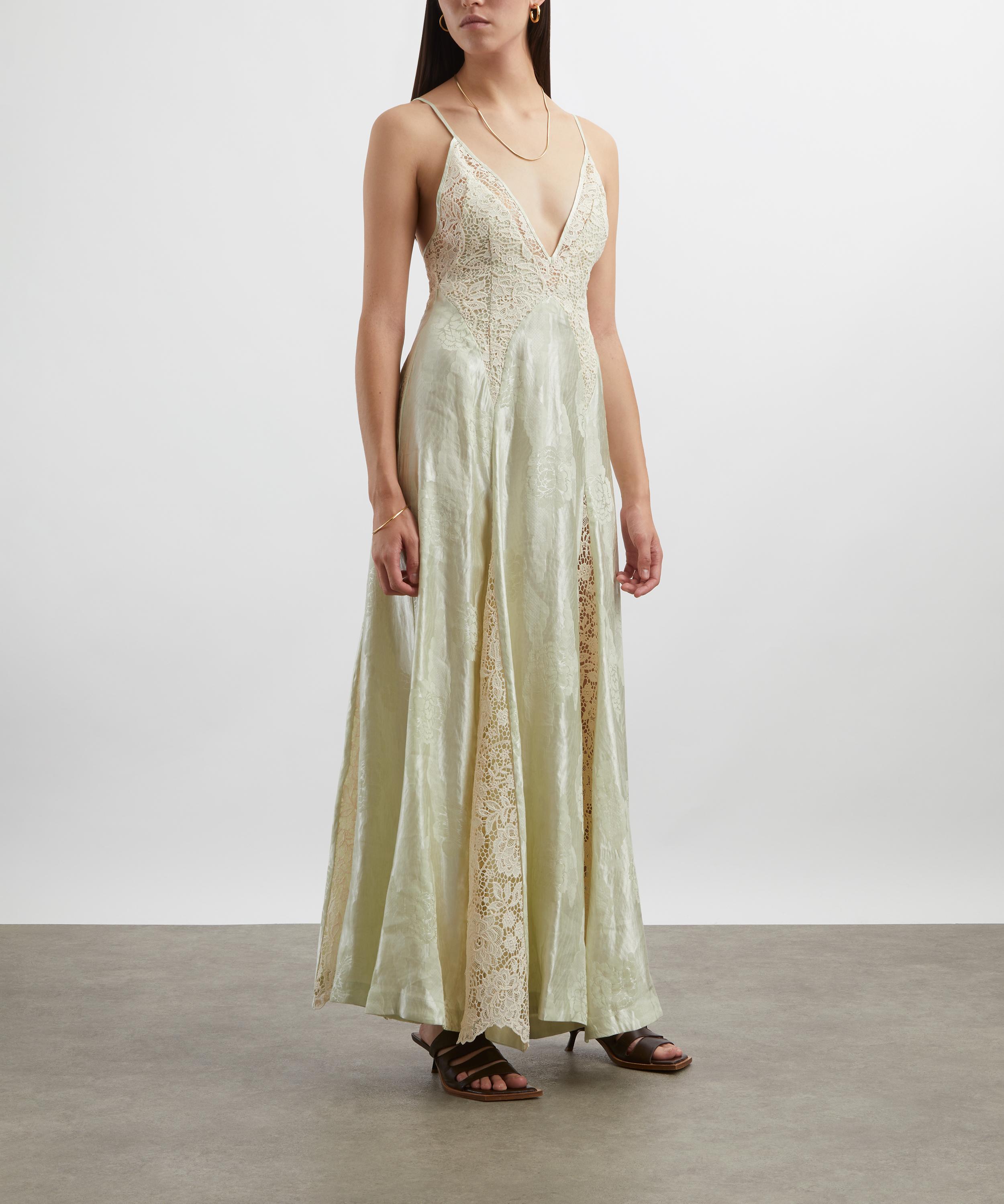 ALÉMAIS - Apollonia Pistachio Slip Dress image number 2