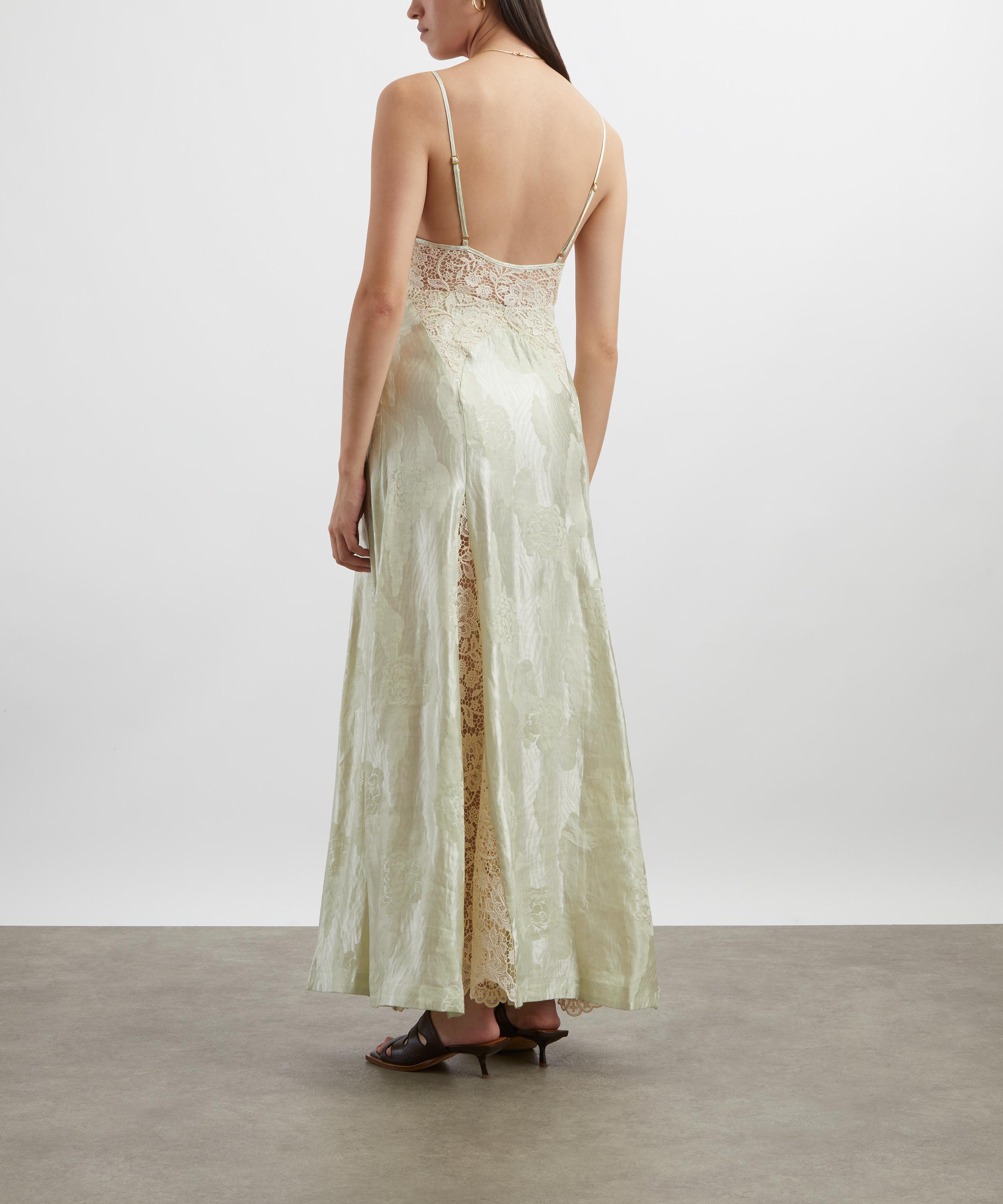 ALÉMAIS - Apollonia Pistachio Slip Dress image number 3