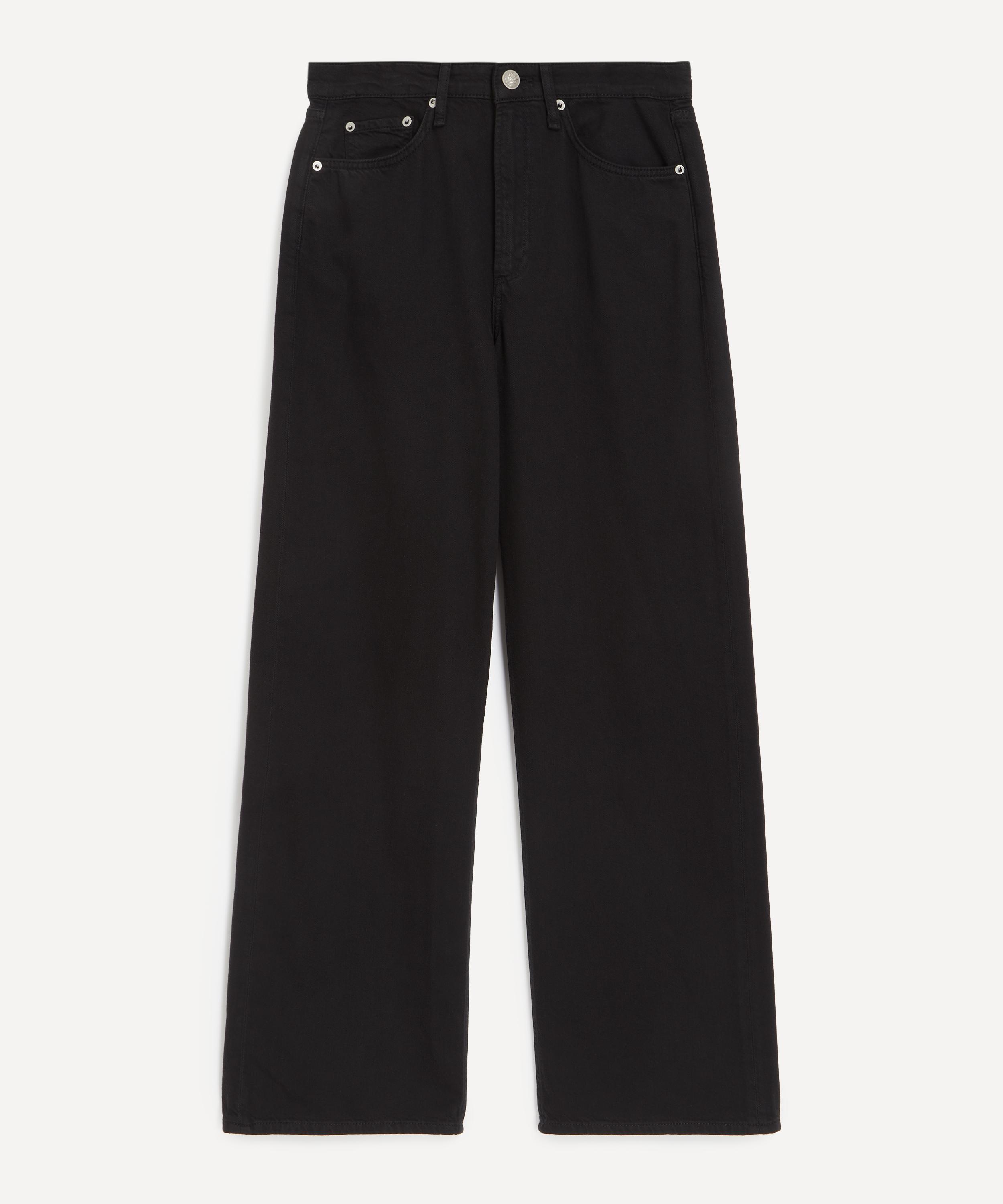 Rag & Bone - Featherweight Logan Wide-Leg Jeans in Black image number 0