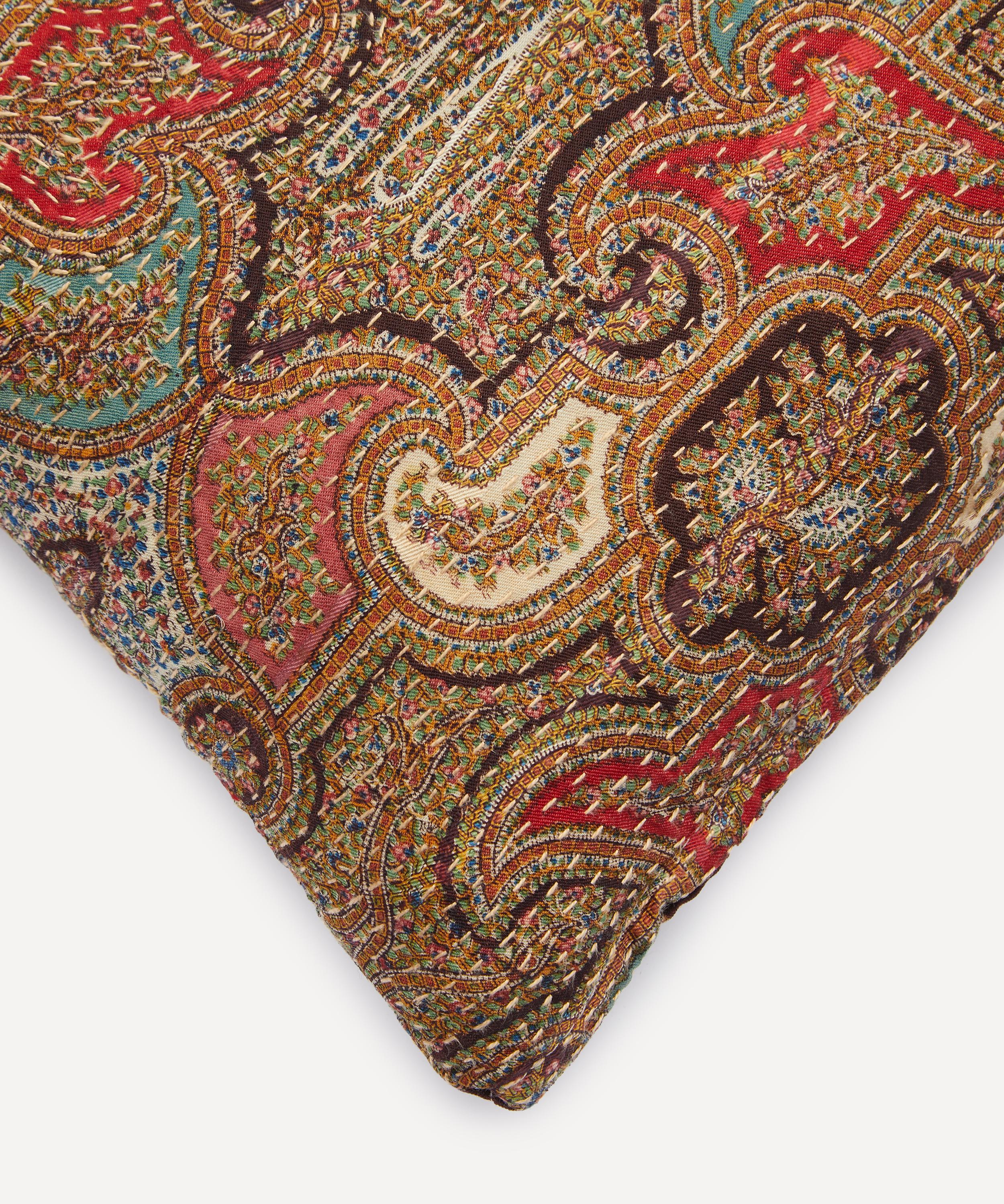 By Walid - Antique Paisley Textile Cushion 1383 image number 2