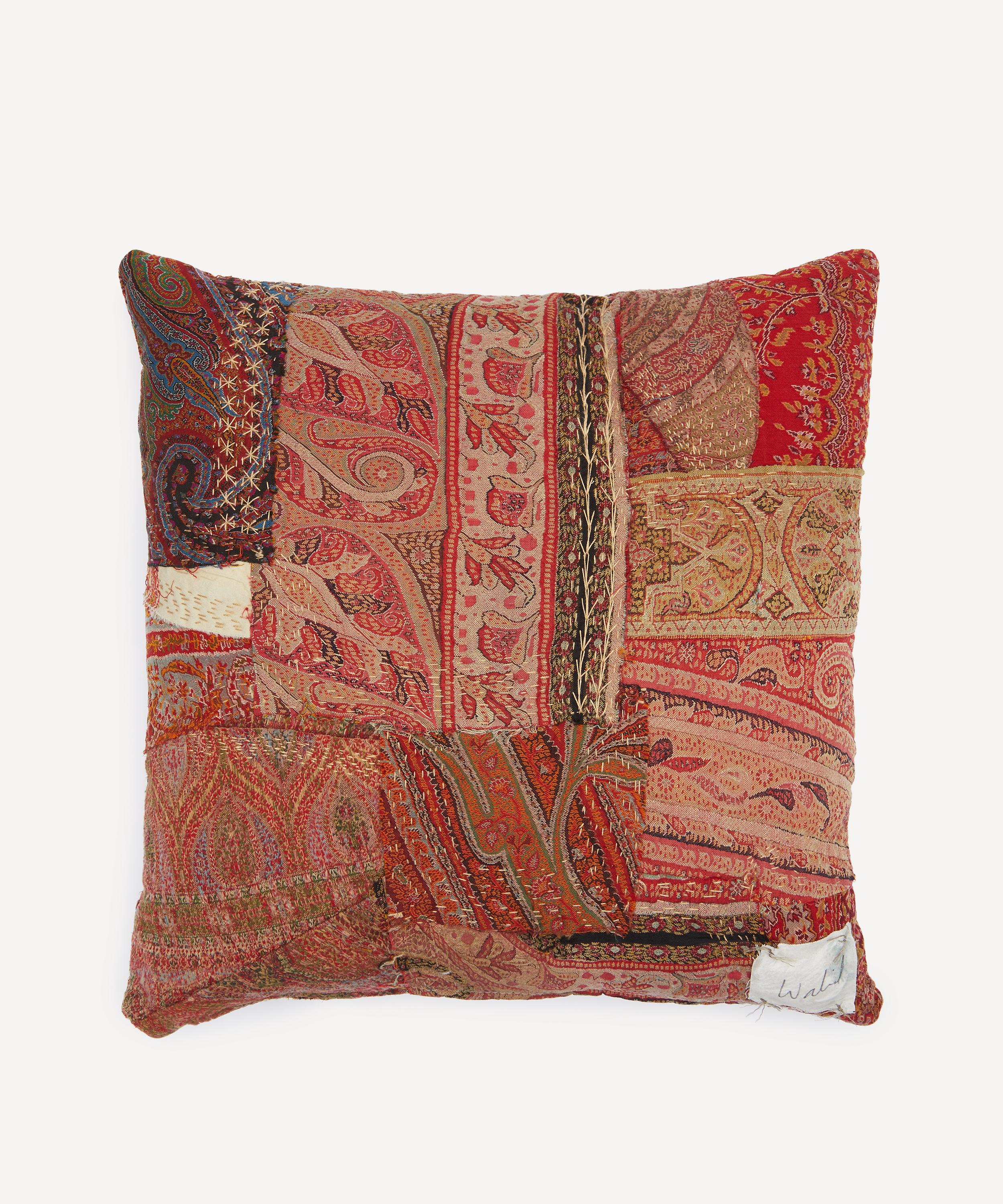 By Walid - Antique Paisley Textile Cushion 1428 image number 1