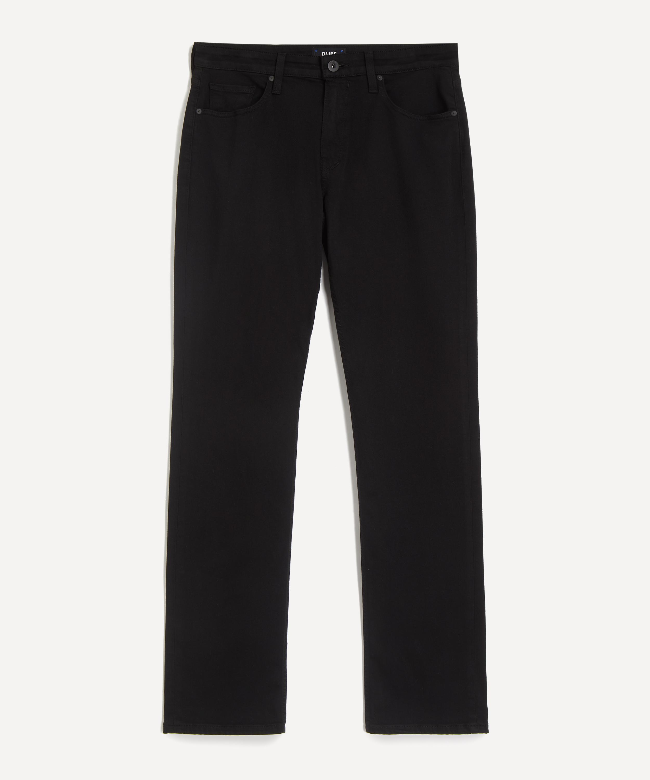 Paige - Normandie Straight Jeans in Black Shadow