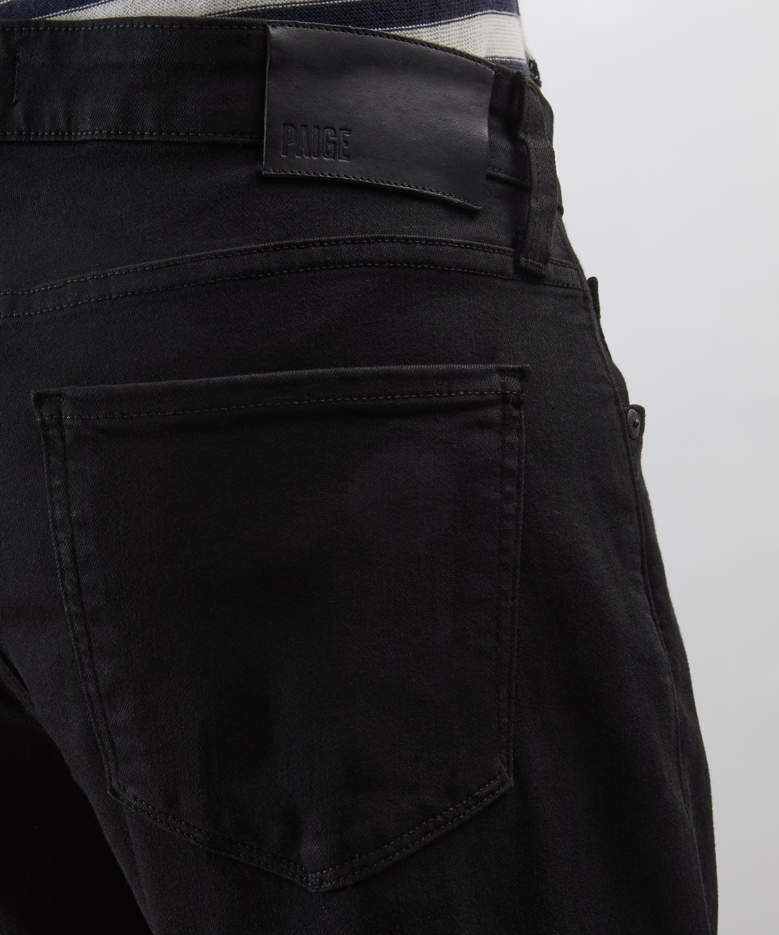 Paige - Normandie Straight Jeans in Black Shadow image number 4