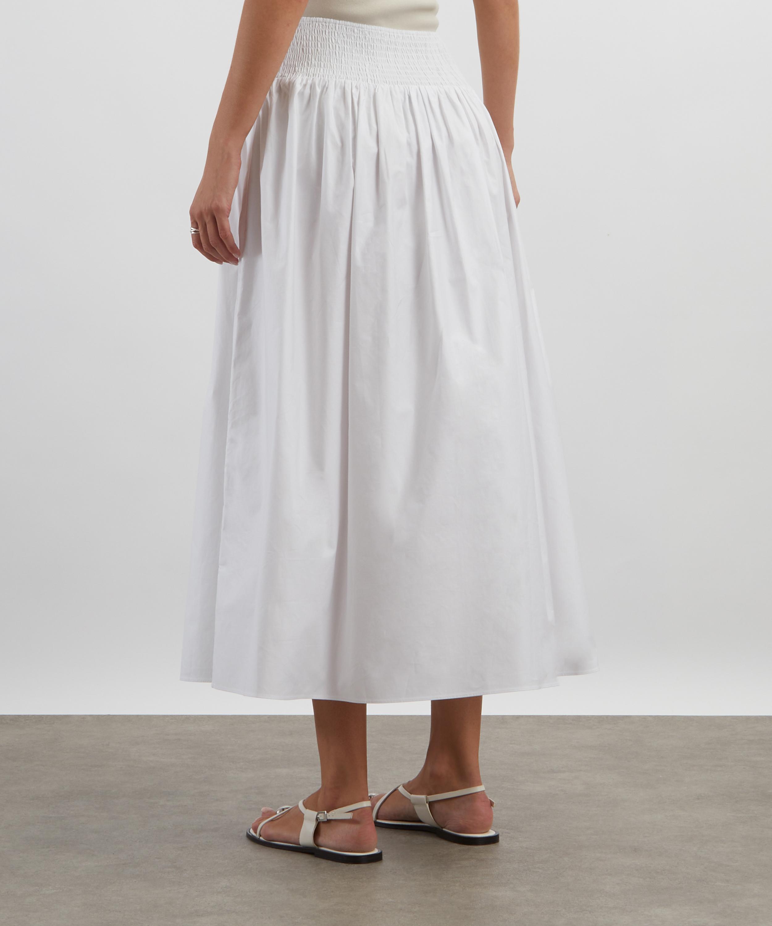 Solid & Striped - White Noreen Maxi Skirt image number 3