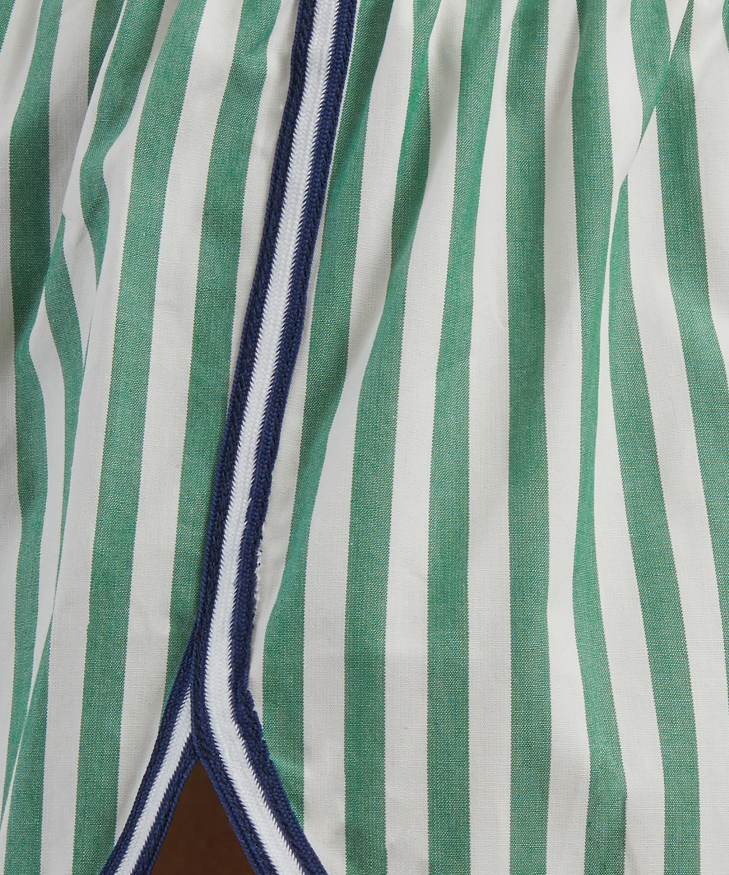 Solid & Striped - Green-White Stripe Lester Shorts image number 4
