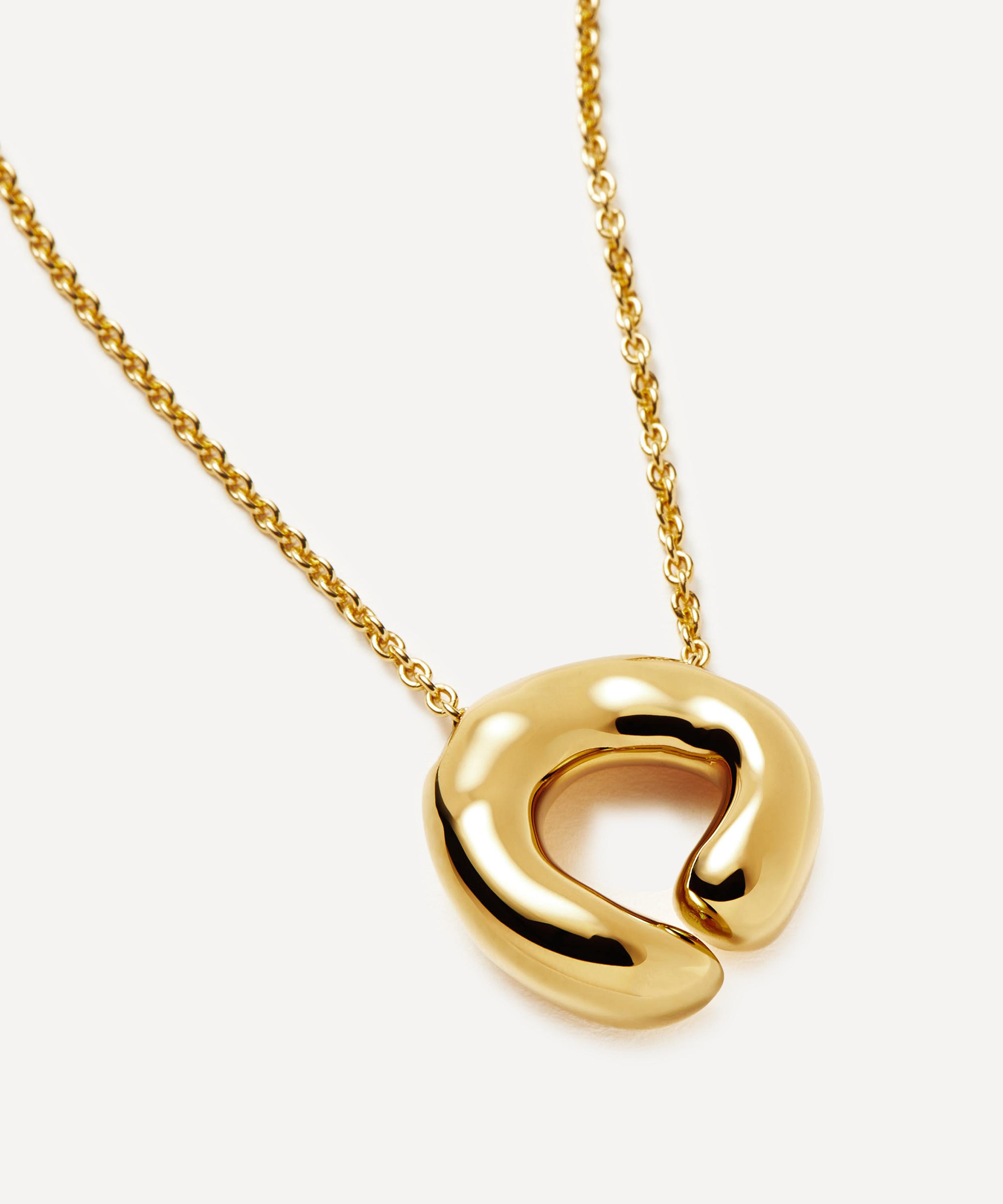 Missoma - 18ct Gold-Plated Molten Open Pendant Necklace image number 3