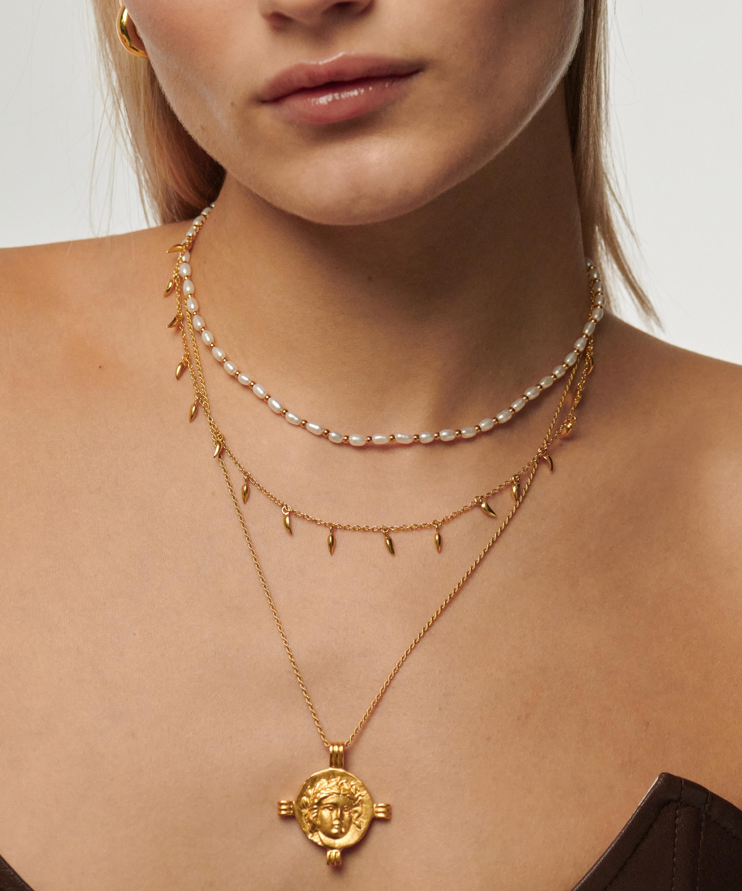 Missoma - 18ct Gold-Plated Vermeil Silver Lucy Williams Mini Fang Necklace image number 1