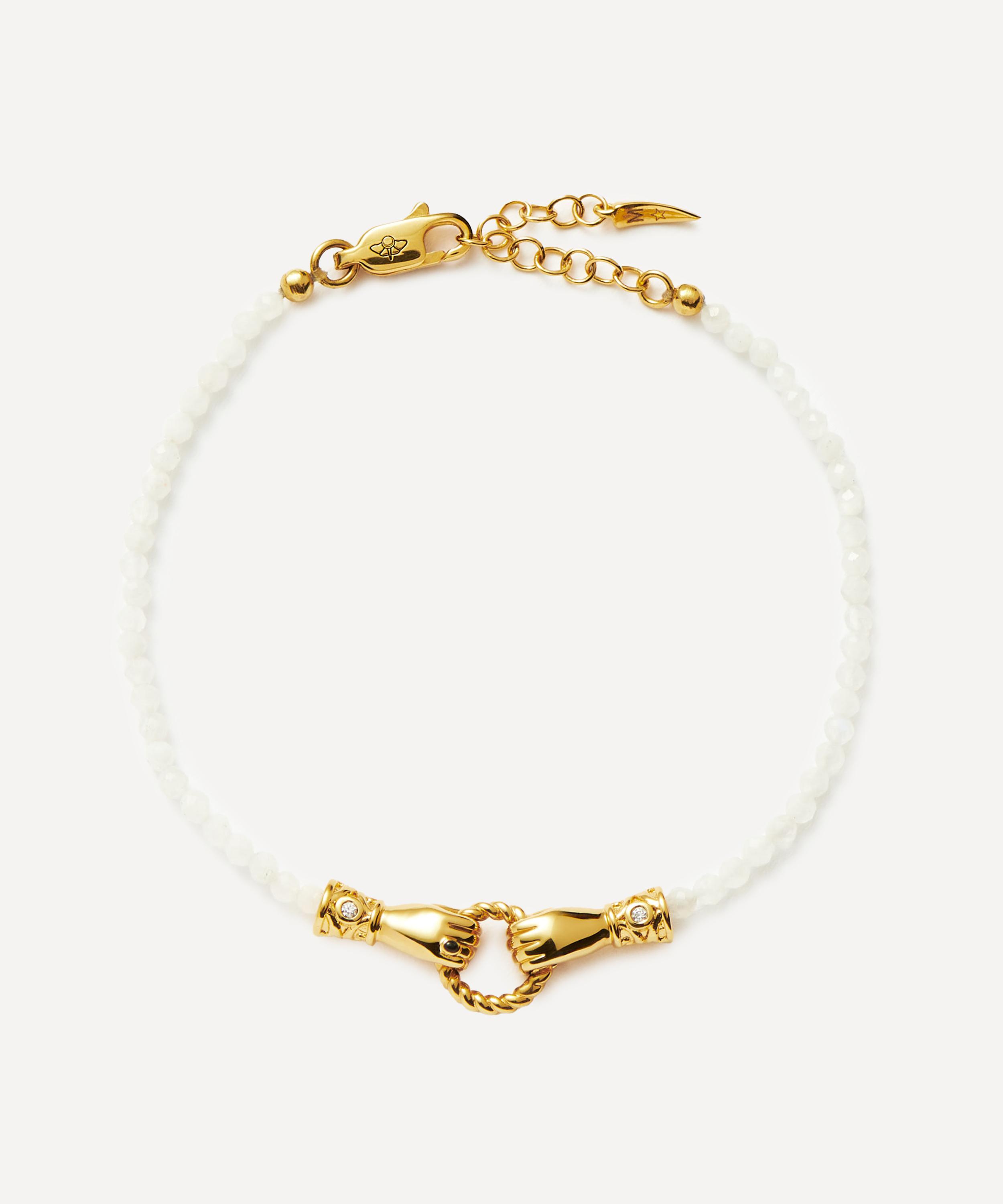 Missoma - 18ct Gold-Plated Harris Reed In Good Hands Mini Beaded Bracelet image number 0