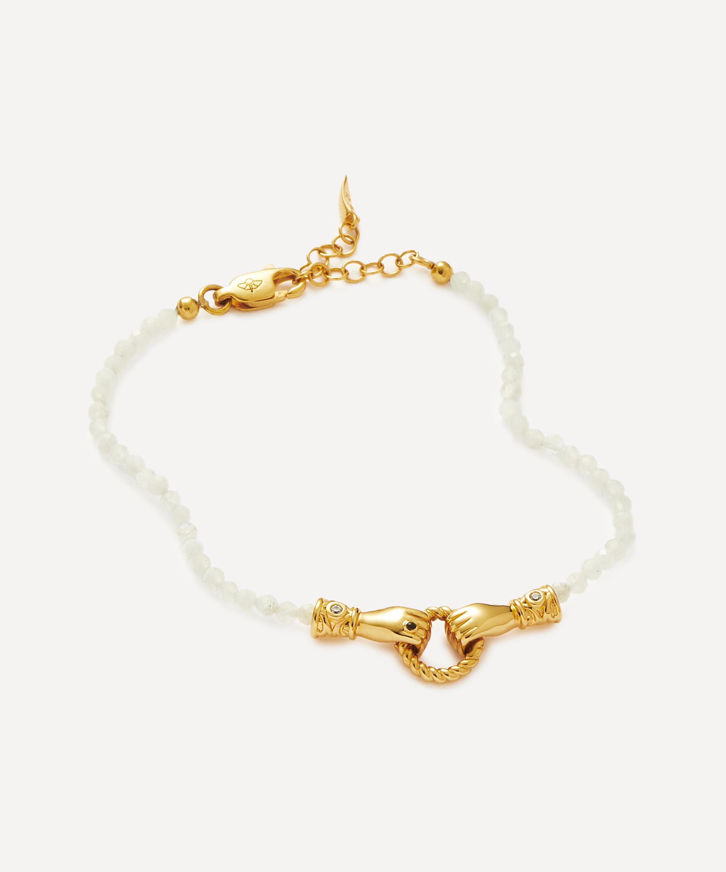 Missoma - 18ct Gold-Plated Harris Reed In Good Hands Mini Beaded Bracelet image number 2