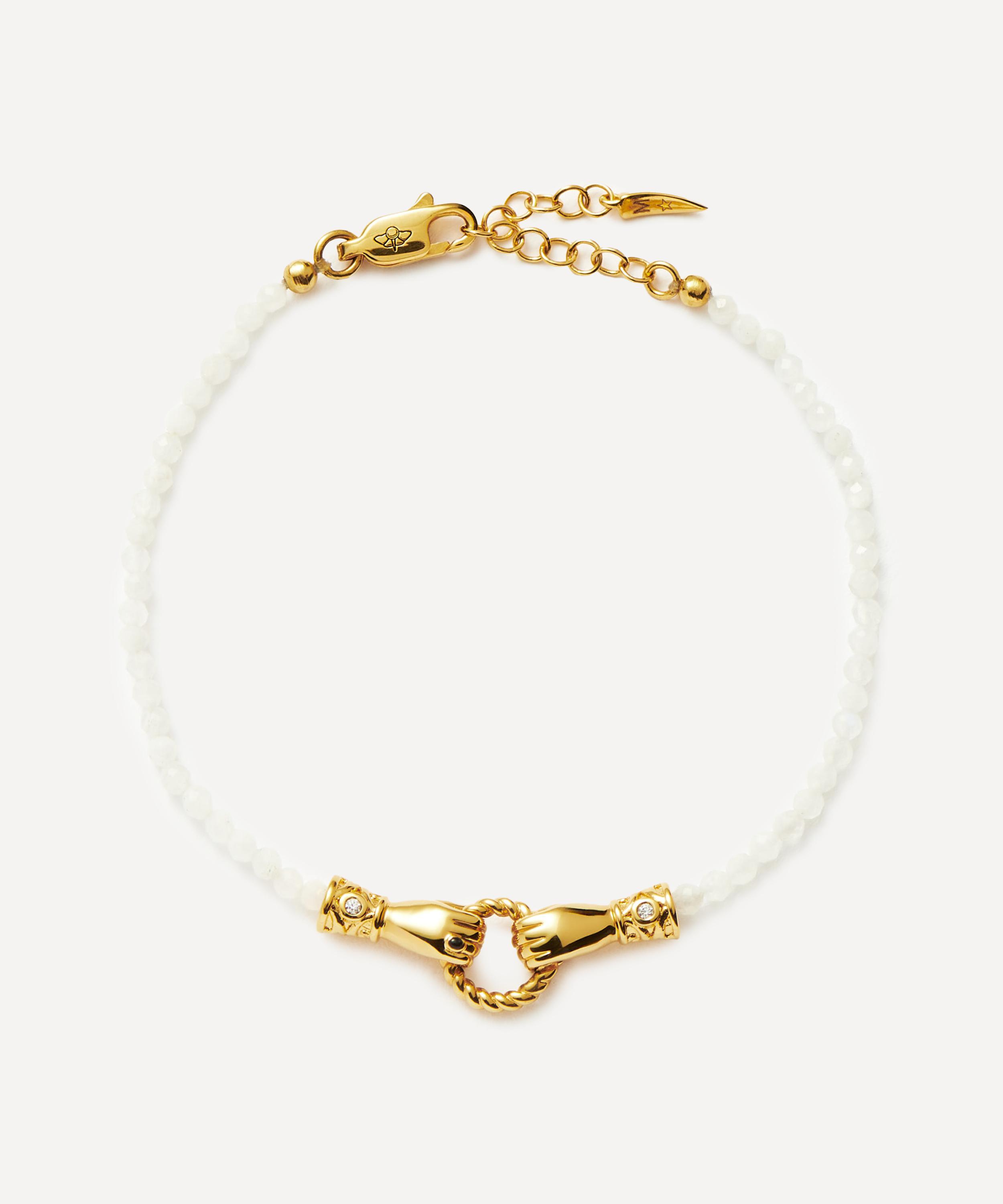 Missoma - 18ct Gold-Plated Harris Reed In Good Hands Mini Beaded Bracelet image number 0