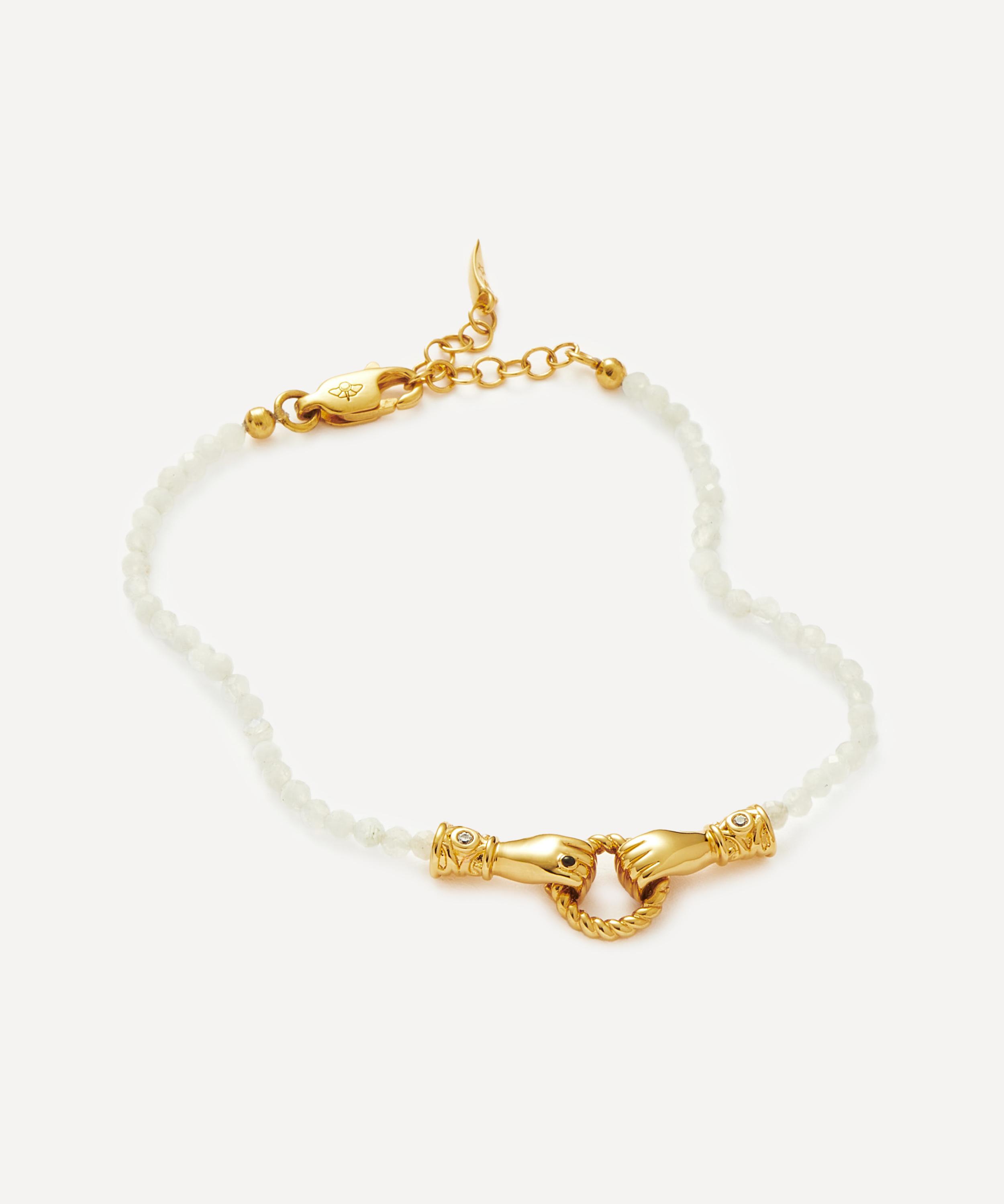Missoma - 18ct Gold-Plated Harris Reed In Good Hands Mini Beaded Bracelet image number 2