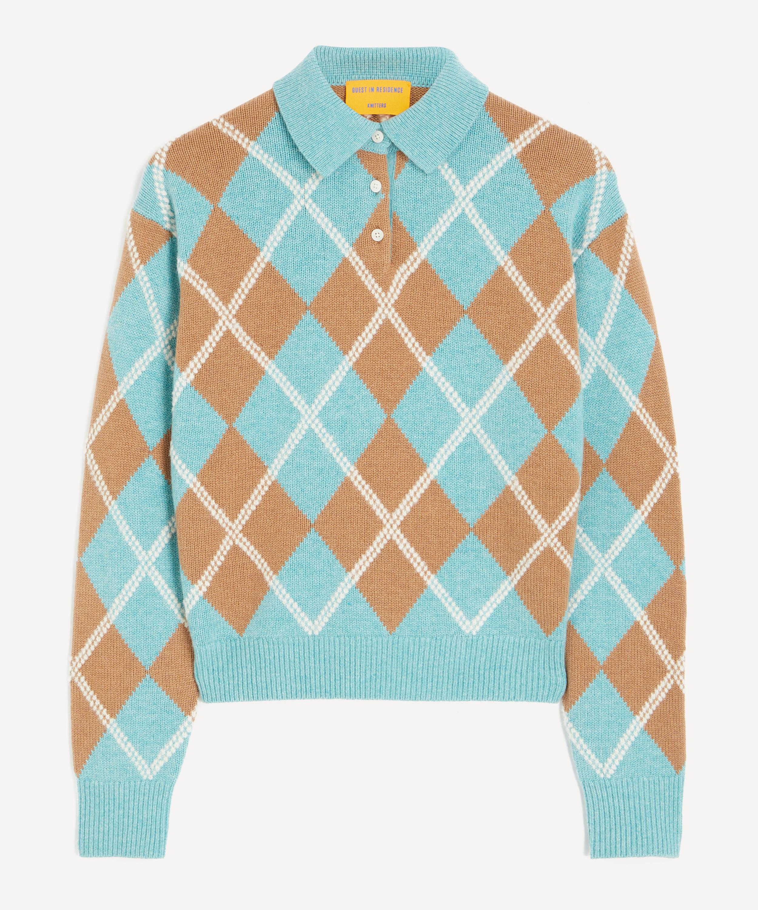 Guest In Residence - Collegiate Argyle Polo Jumper