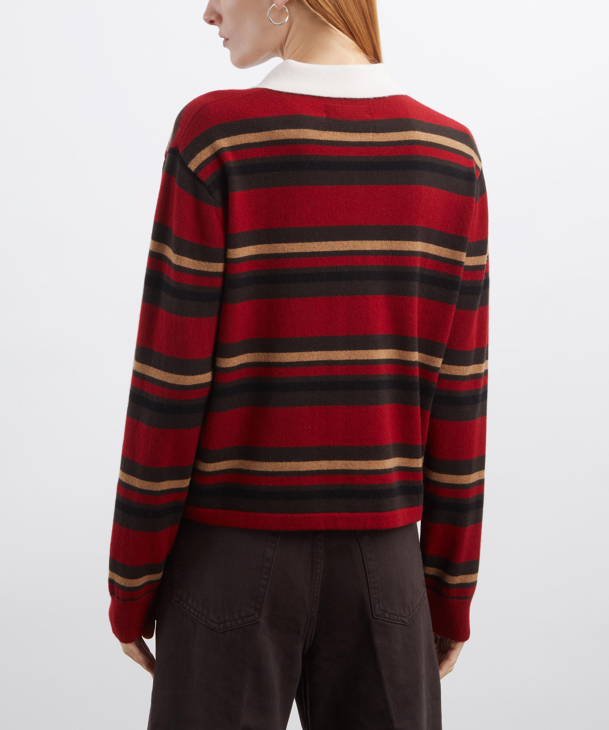 Guest In Residence - Cropped Stripe Cashmere Rugby Jumper image number 3