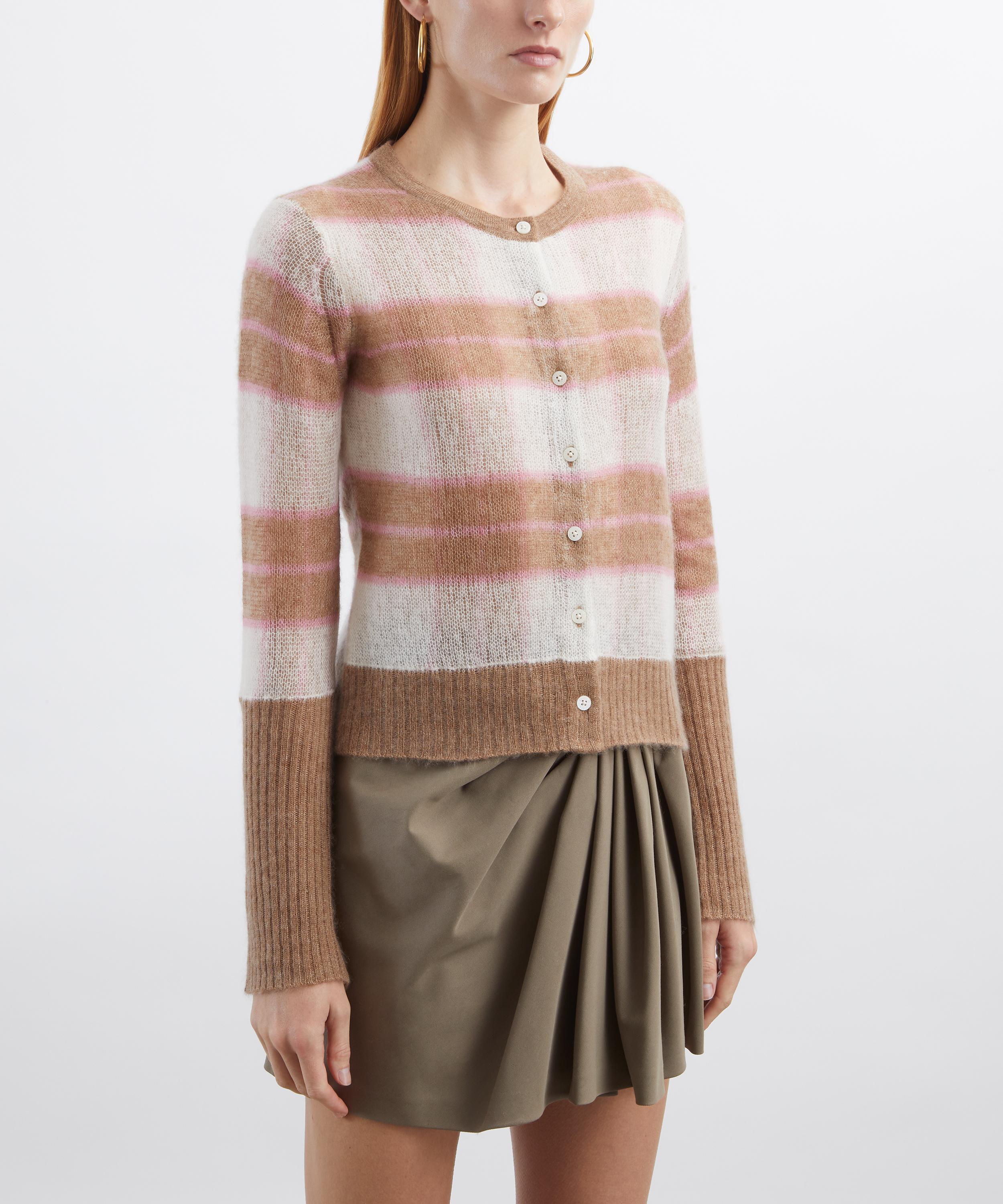 Guest In Residence - Shadow Plaid Cashmere-Silk Cardigan image number 2