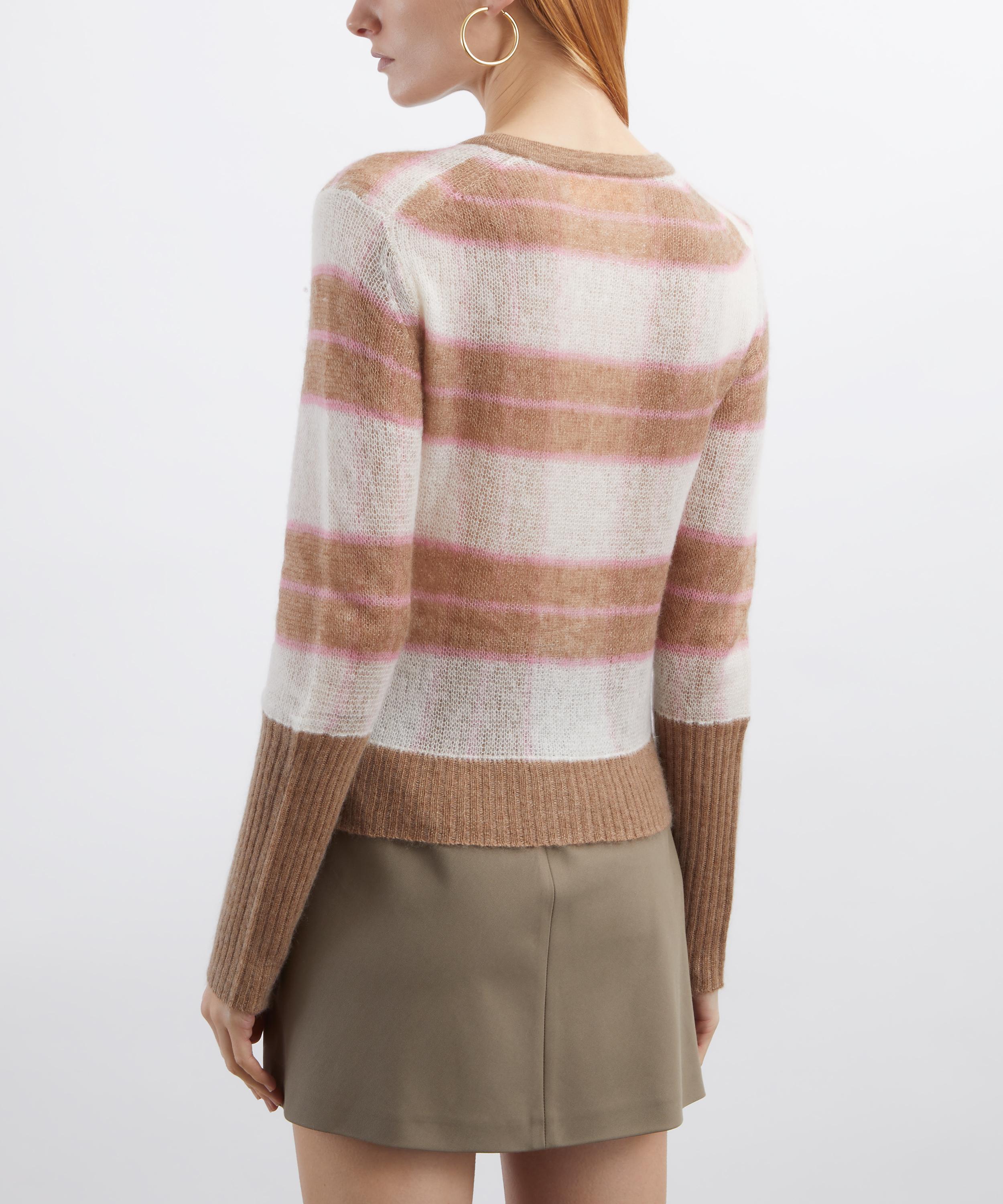 Guest In Residence - Shadow Plaid Cashmere-Silk Cardigan image number 3