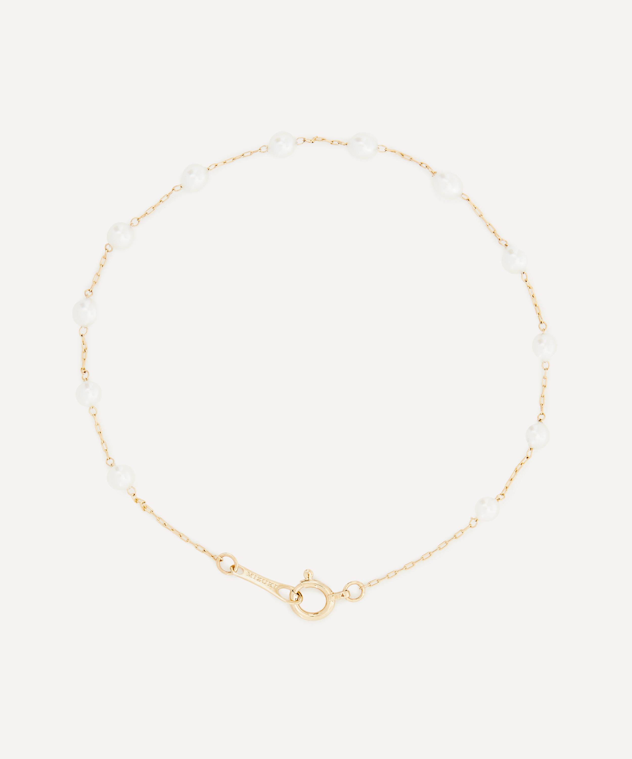 Mizuki - 14ct Gold Sea of Beauty Floating Pearl Chain Bracelet